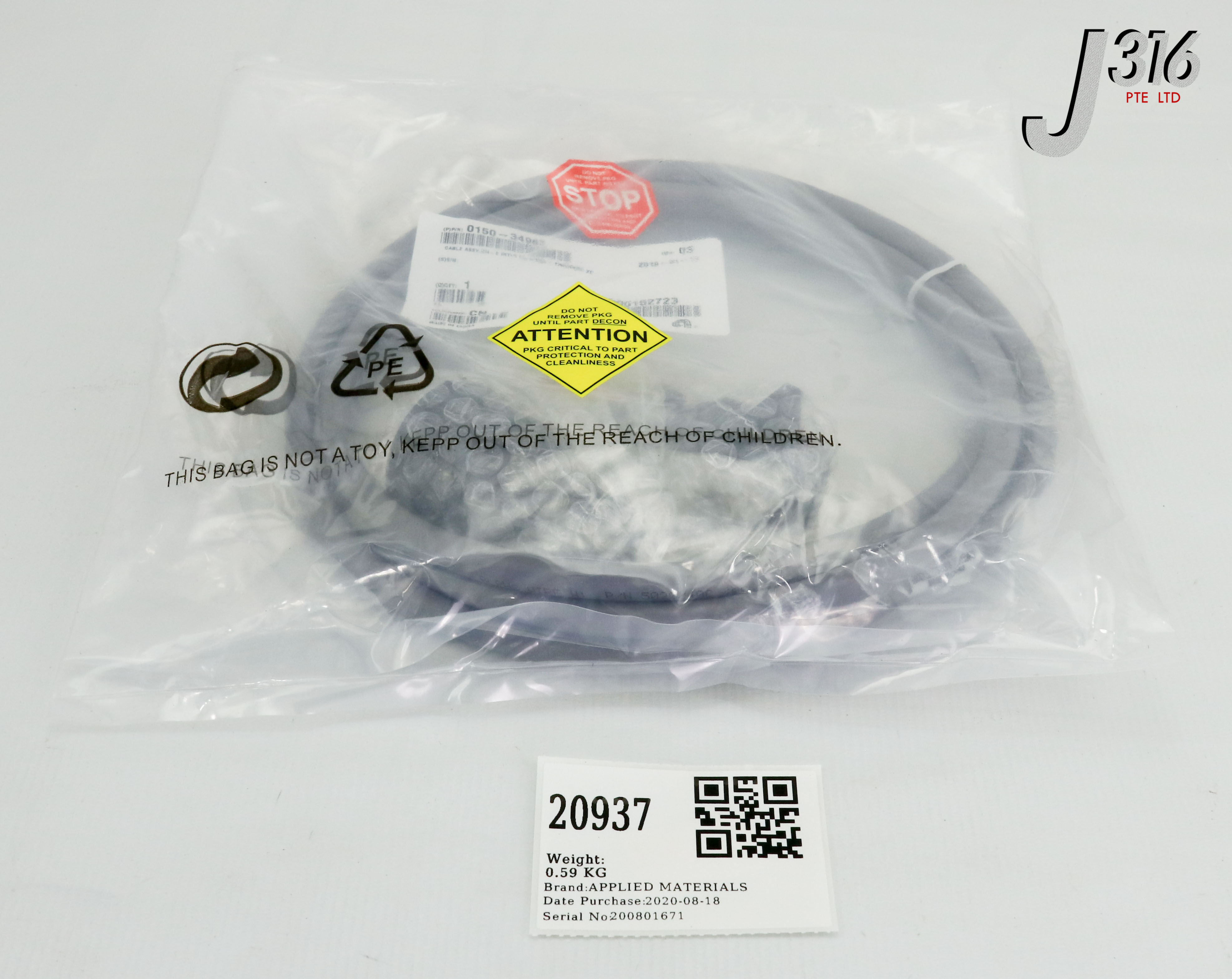 20937 APPLIED MATERIALS CABLE ASSY, CH-E INTLK I/O XFR2£ ¬ PRODUCER XP (NEW) 0150-34963