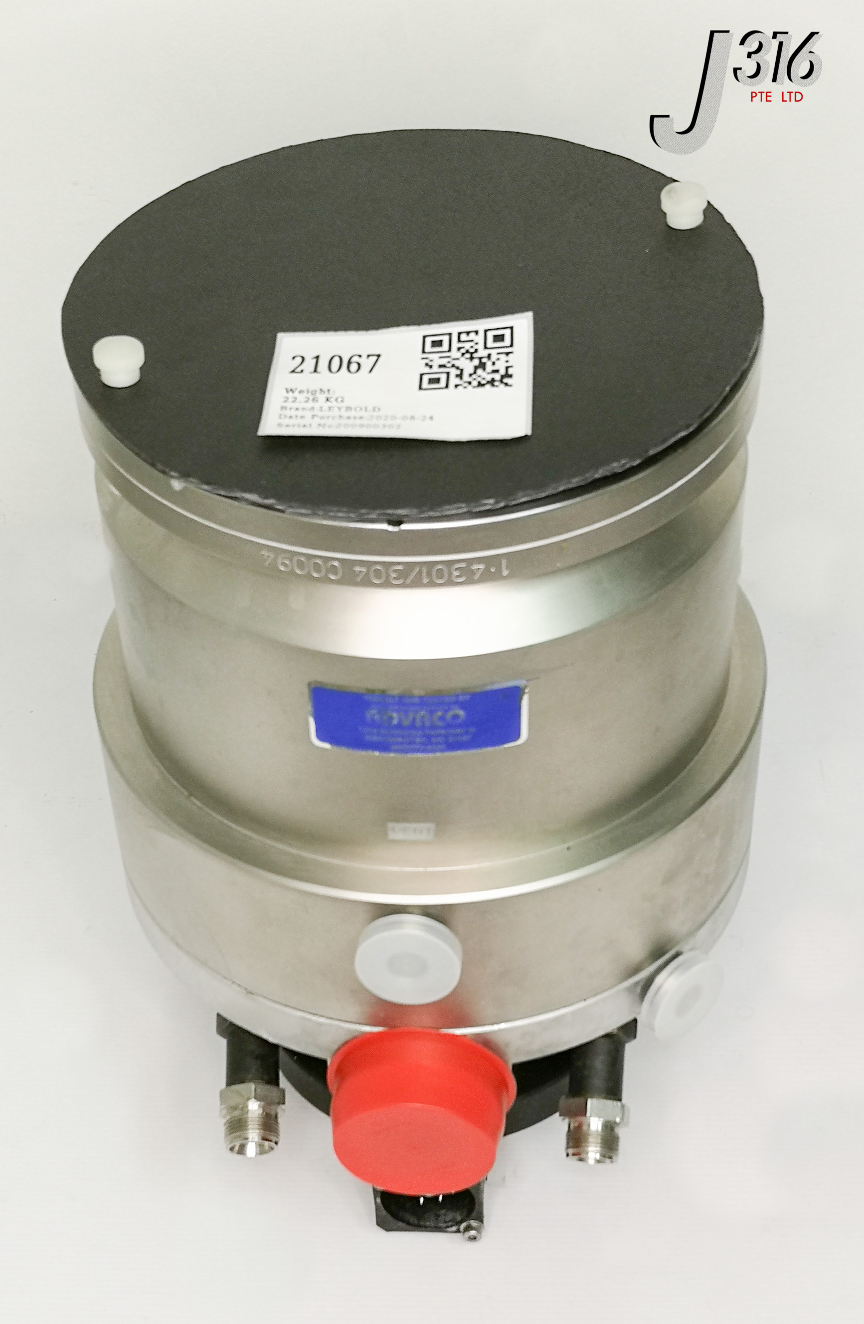 21067 LEYBOLD TURBOMOLECULAR PUMP,  PN: 85681 (REFURBISHED) TURBOVAC 600 C