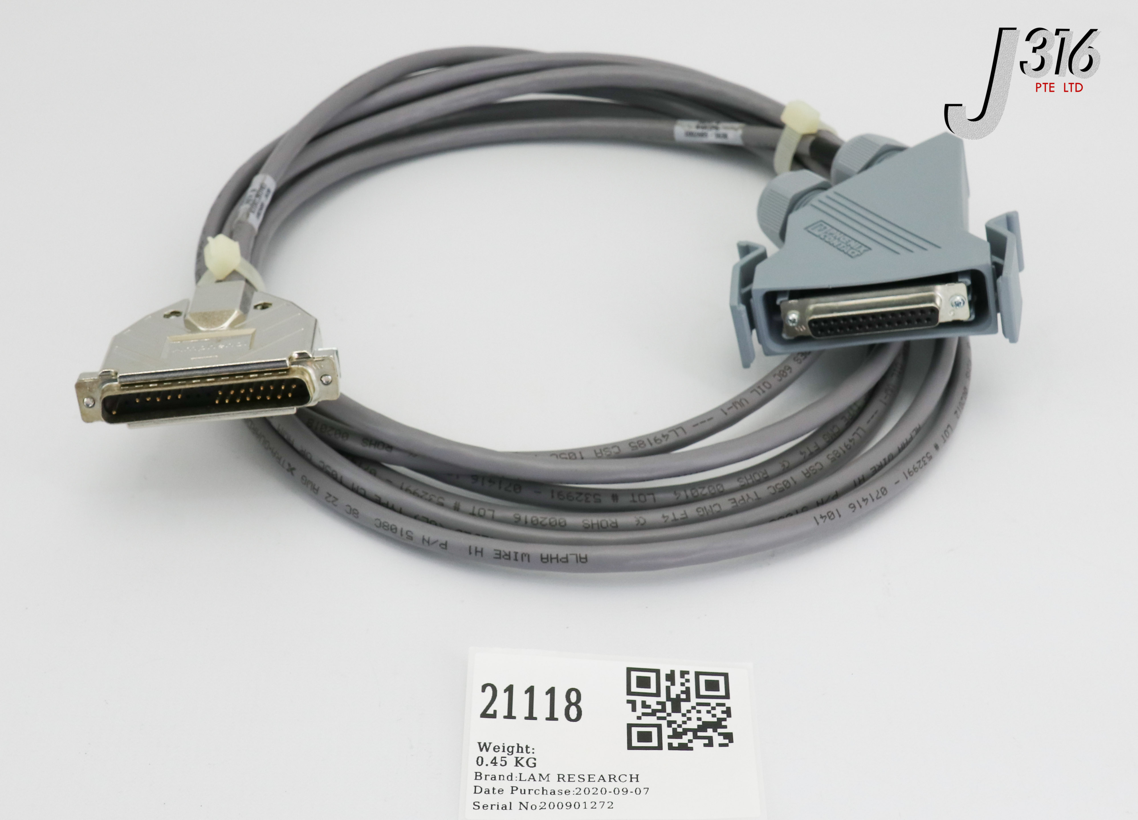 21118 LAM RESEARCH CABLE ASSY, 4.4M 853-206278-001