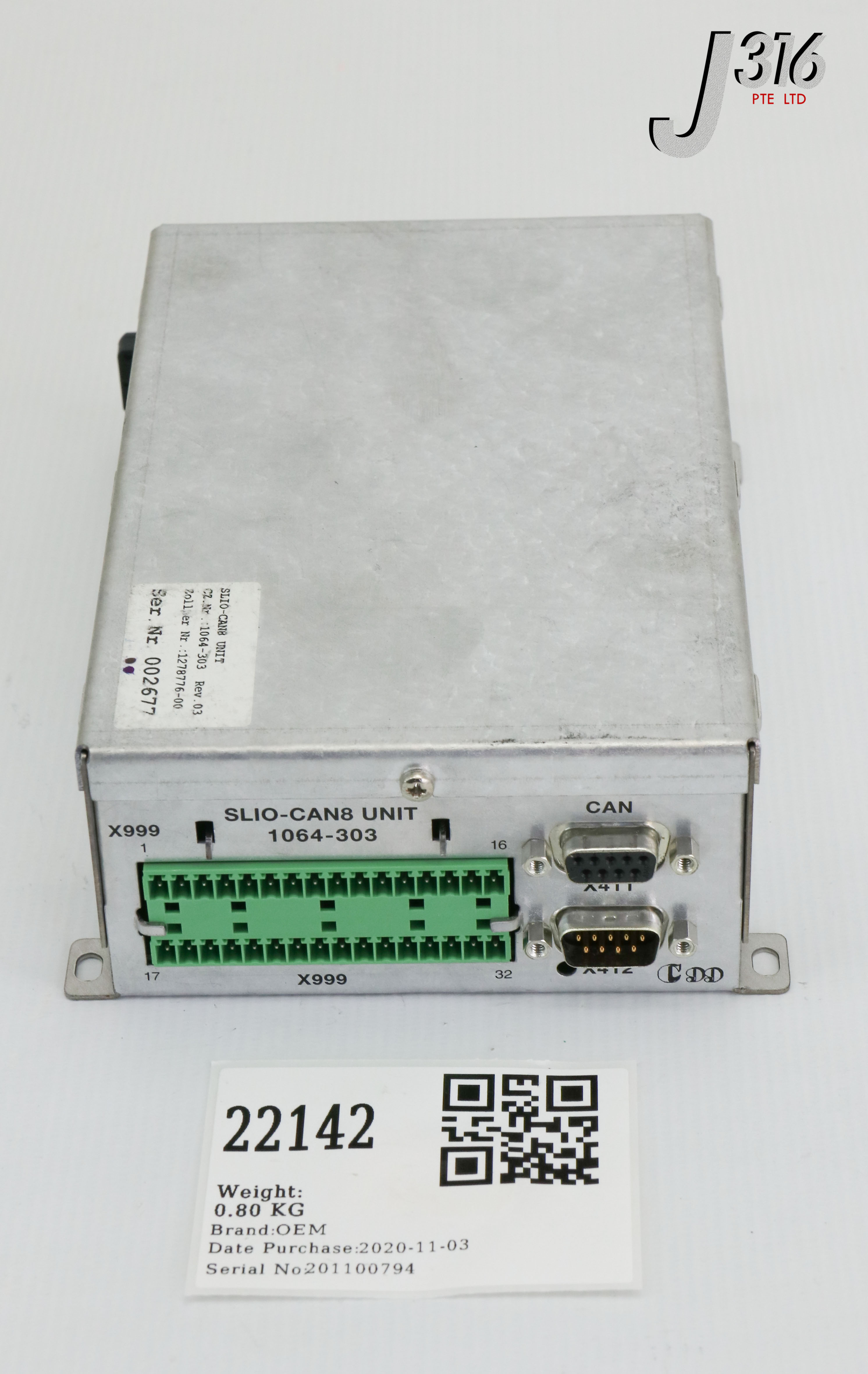 22142 CARL ZEISS SLIO-CAN8 UNIT, ZOLLNER 1278776-00 1064-303