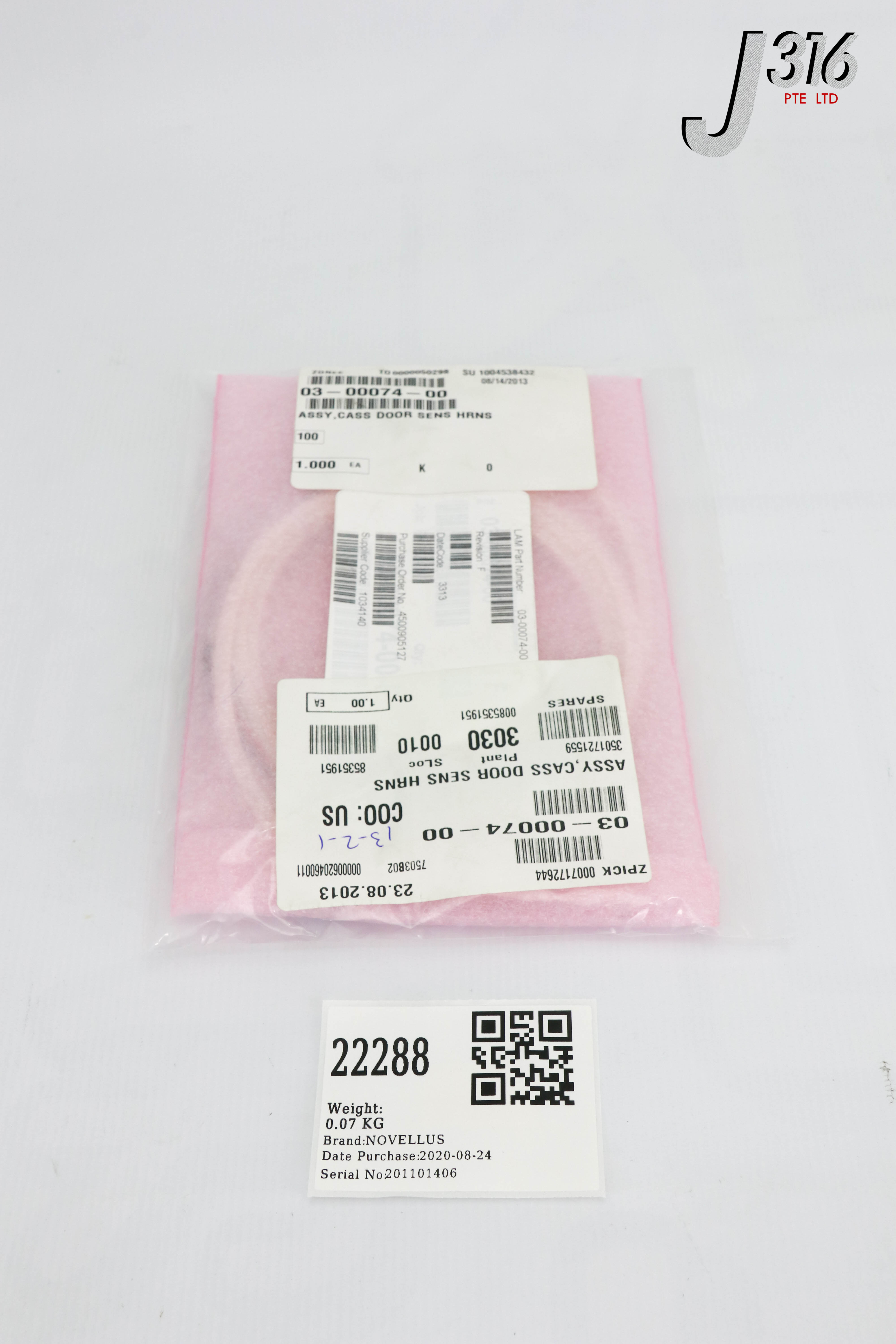 22288 NOVELLUS ASSY, CASS DOOR SENS HRNS (NEW) 03-00074-00