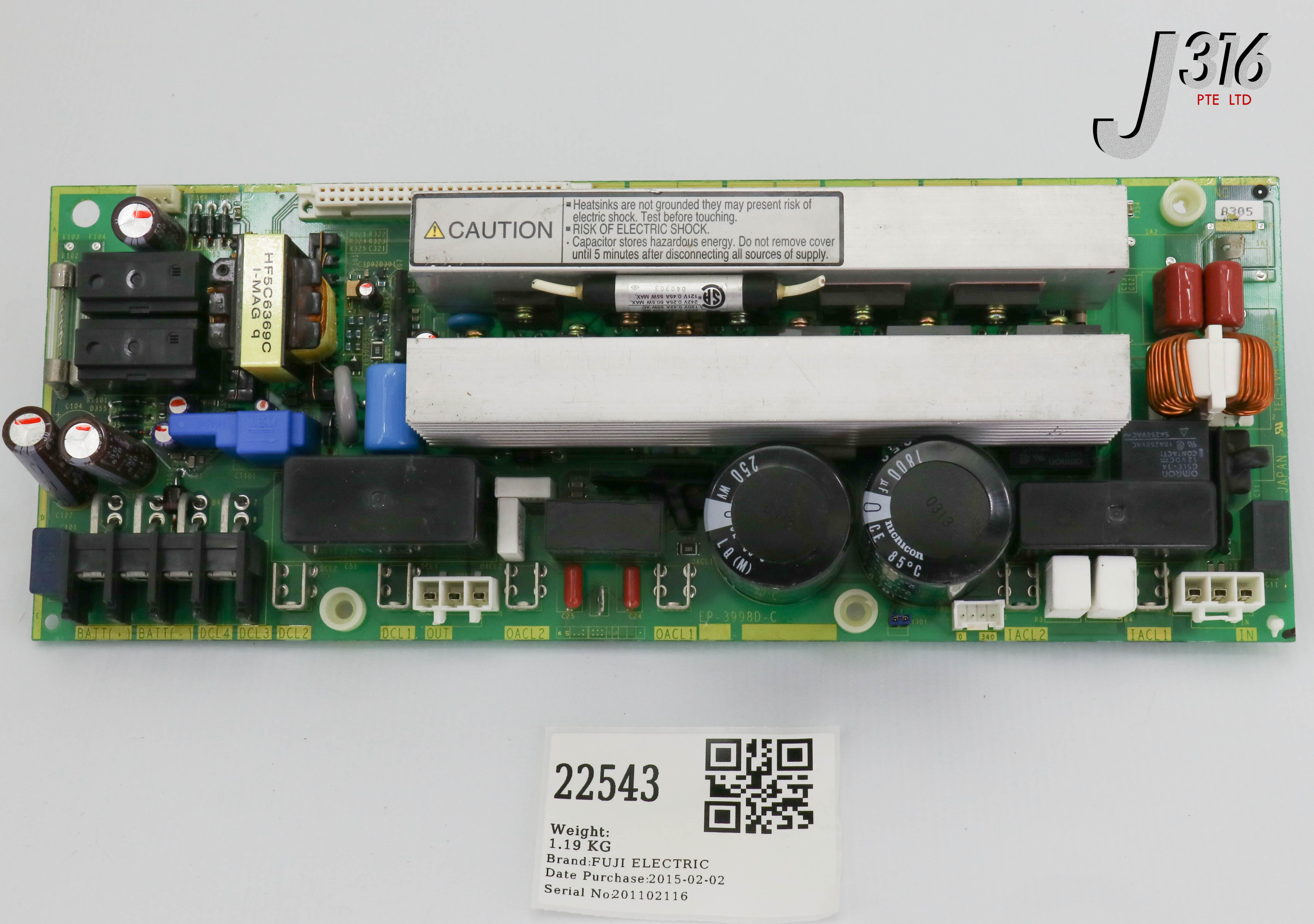 22543 FUJI ELECTRIC PCB ASSY, TEC-1VM EP-3998D-C
