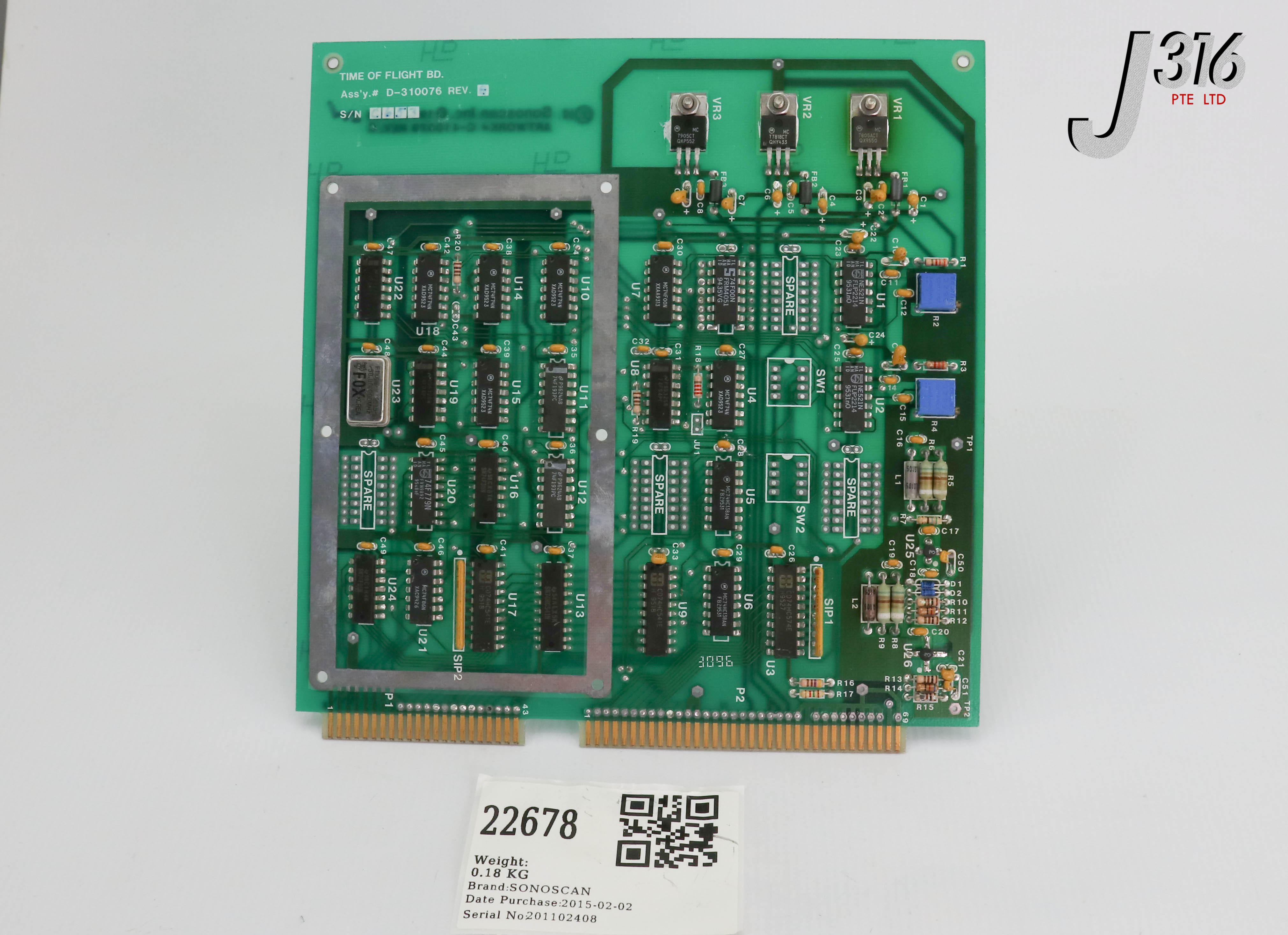 22678 SONOSCAN PCB, TIME OF FLIGHT BD, C-410079 D-310076