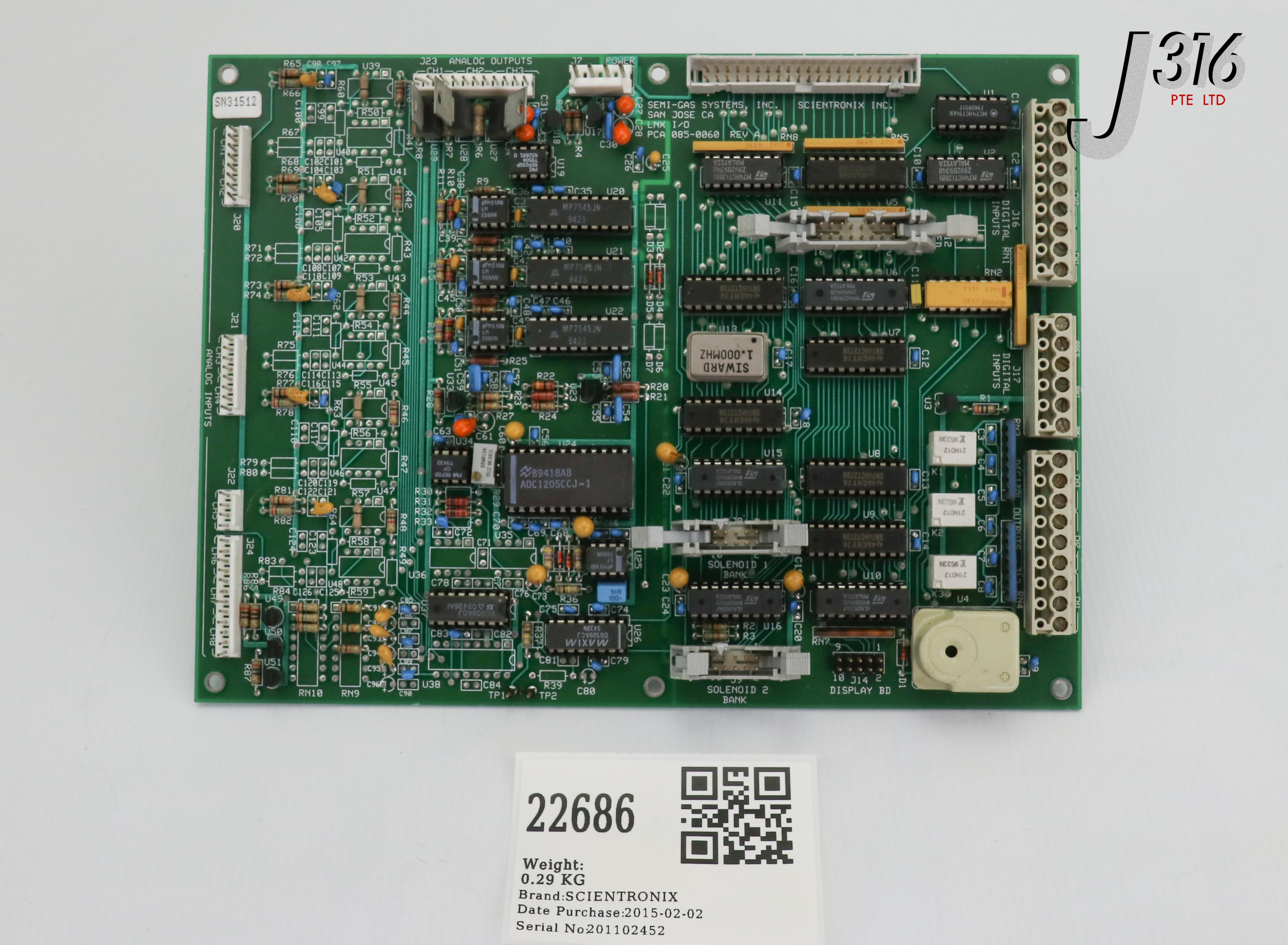 22686 SCIENTRONIX PCB, LNX I/O BOARD 085-0060