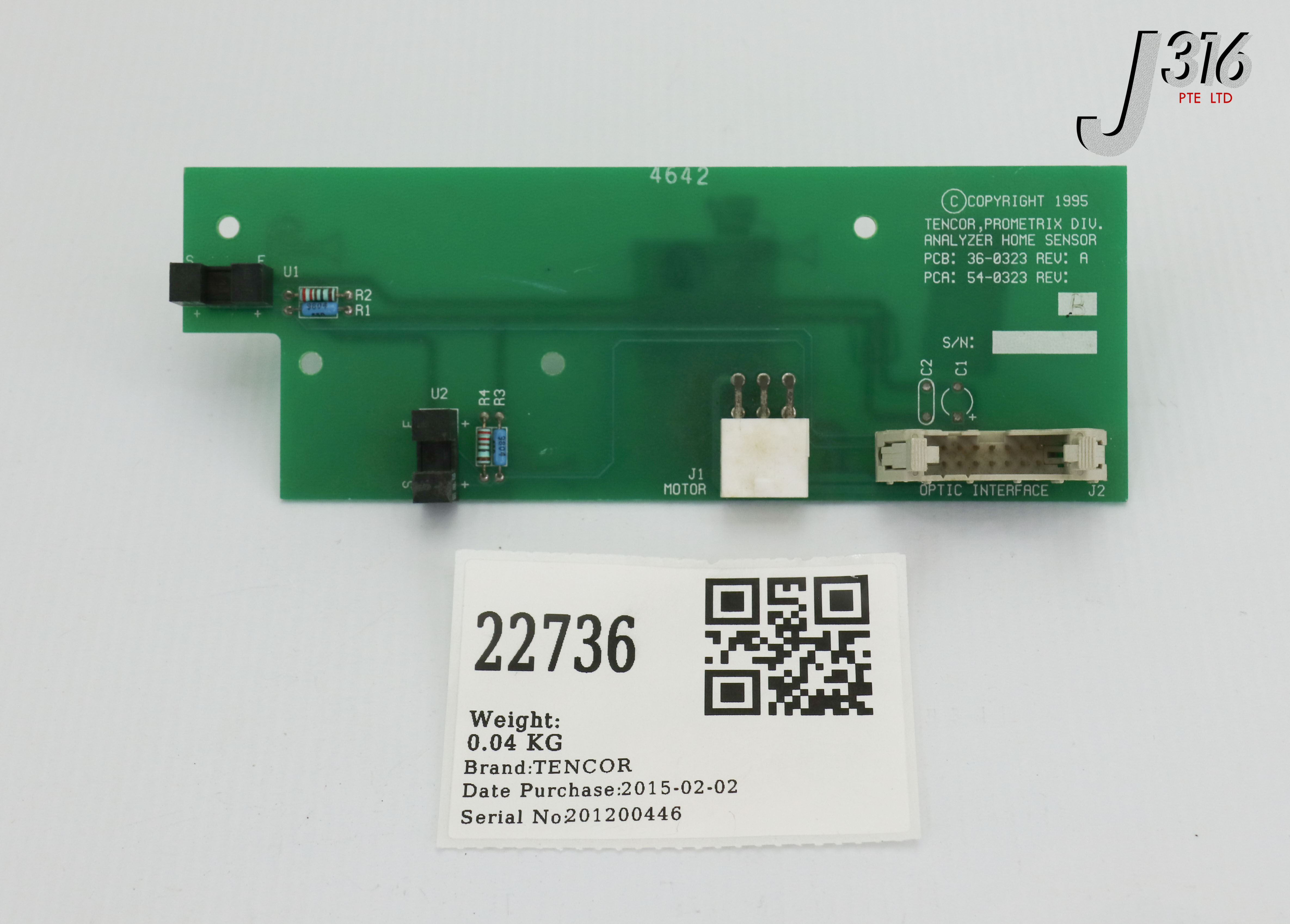 22736 TENCOR PCB, ANALYZER HOME SENSOR, 54-0323 36-0323