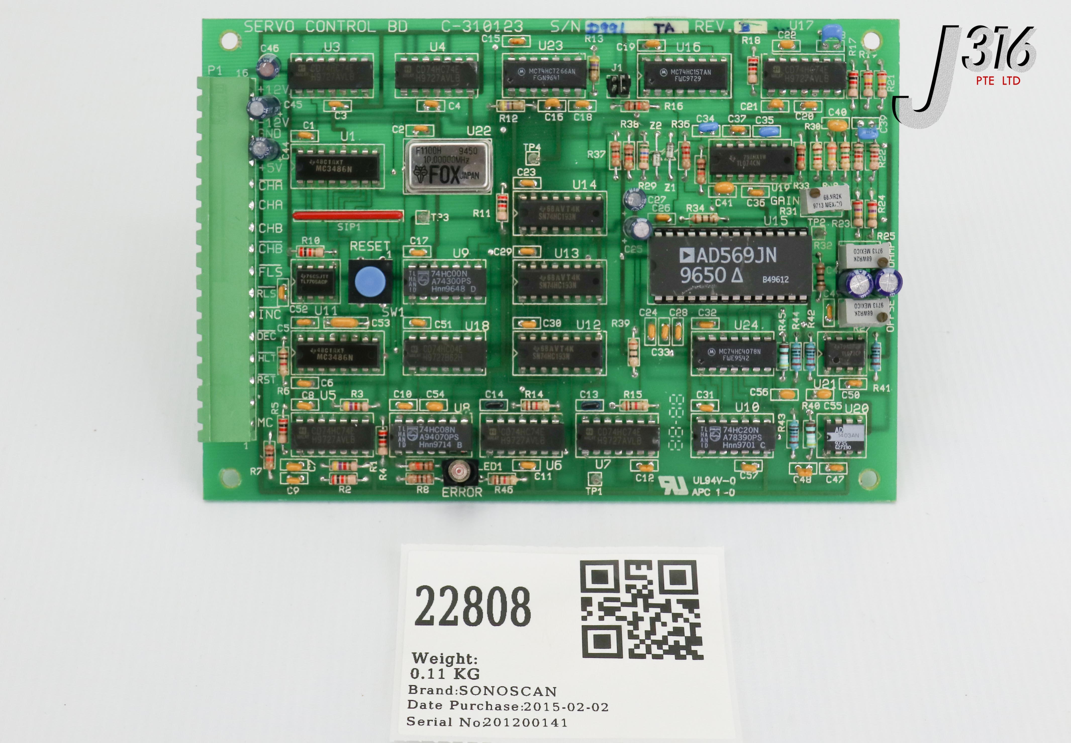 22808 SONOSCAN PCB, SERVO CONTROL BD C-310123