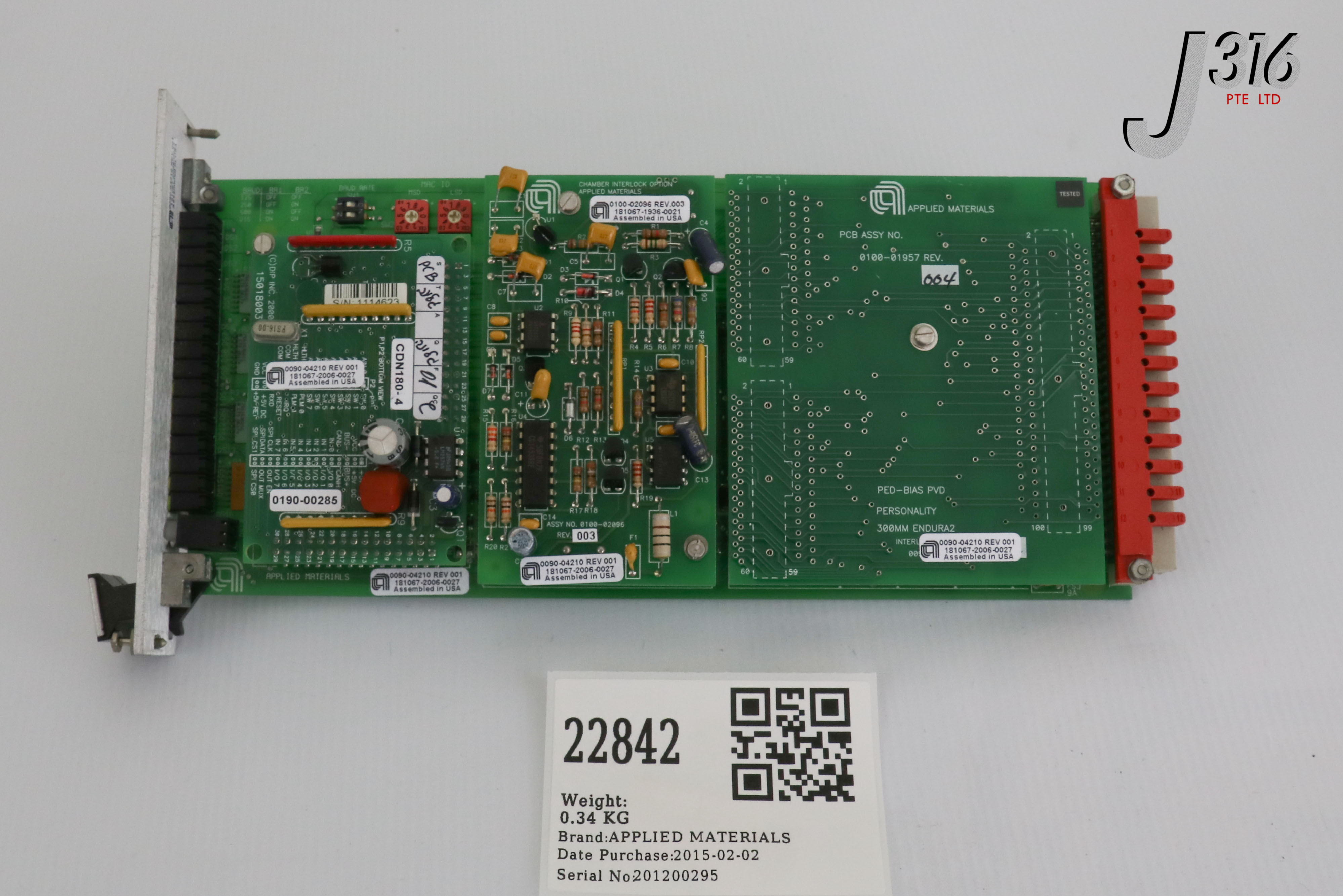 22842 APPLIED MATERIALS ELECTRICAL ASSY, PVD CHAMBER INTERLOCK, 0100-20458, 0190-00285, 0100-02096, 0100-01957 0090-04210