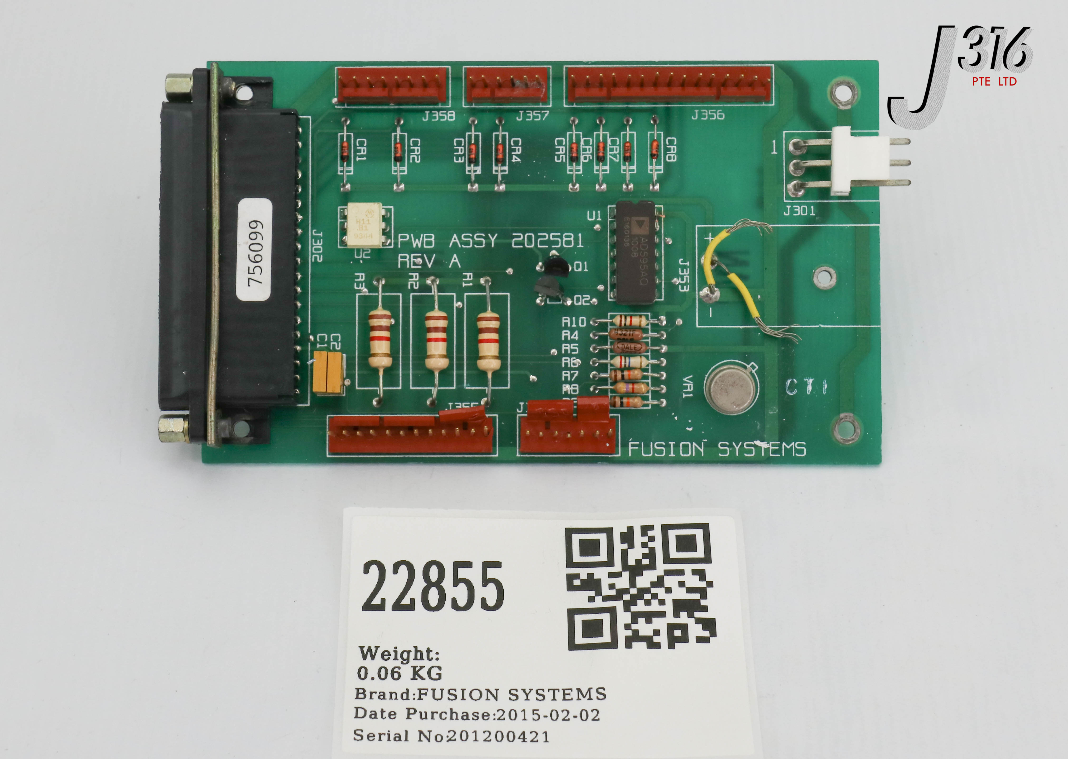 22855 FUSION SYSTEMS PCB ASSY 202581