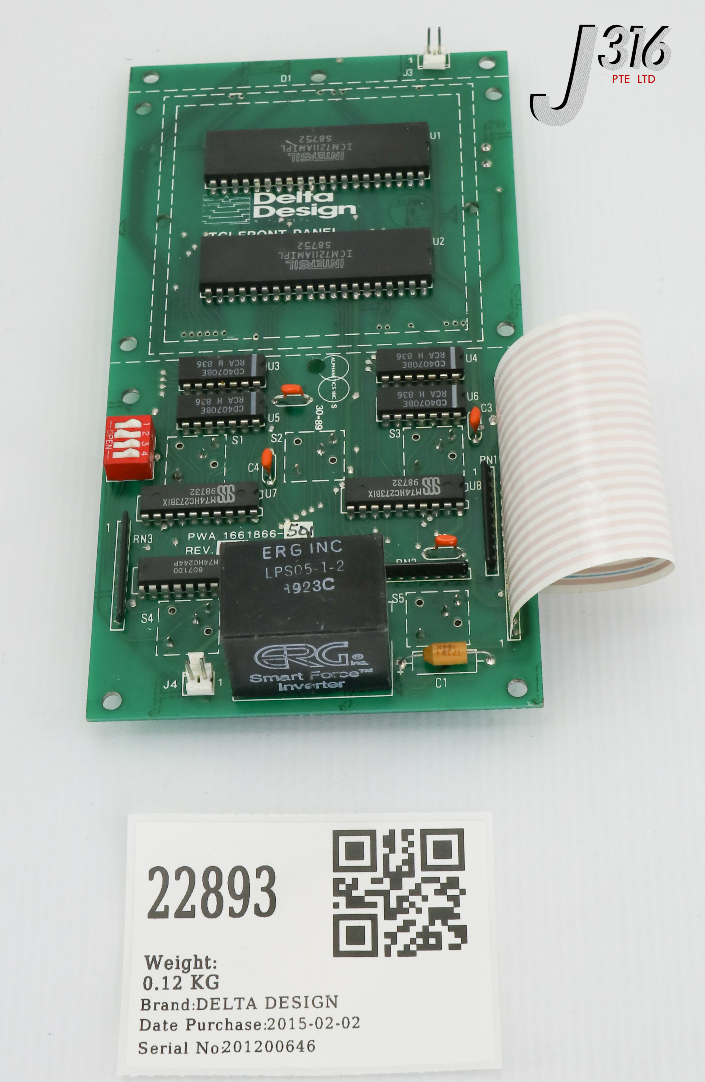 22893 DELTA DESIGN PCB, TCI FRONT PANEL BOARD, 36535-1 1661866-501