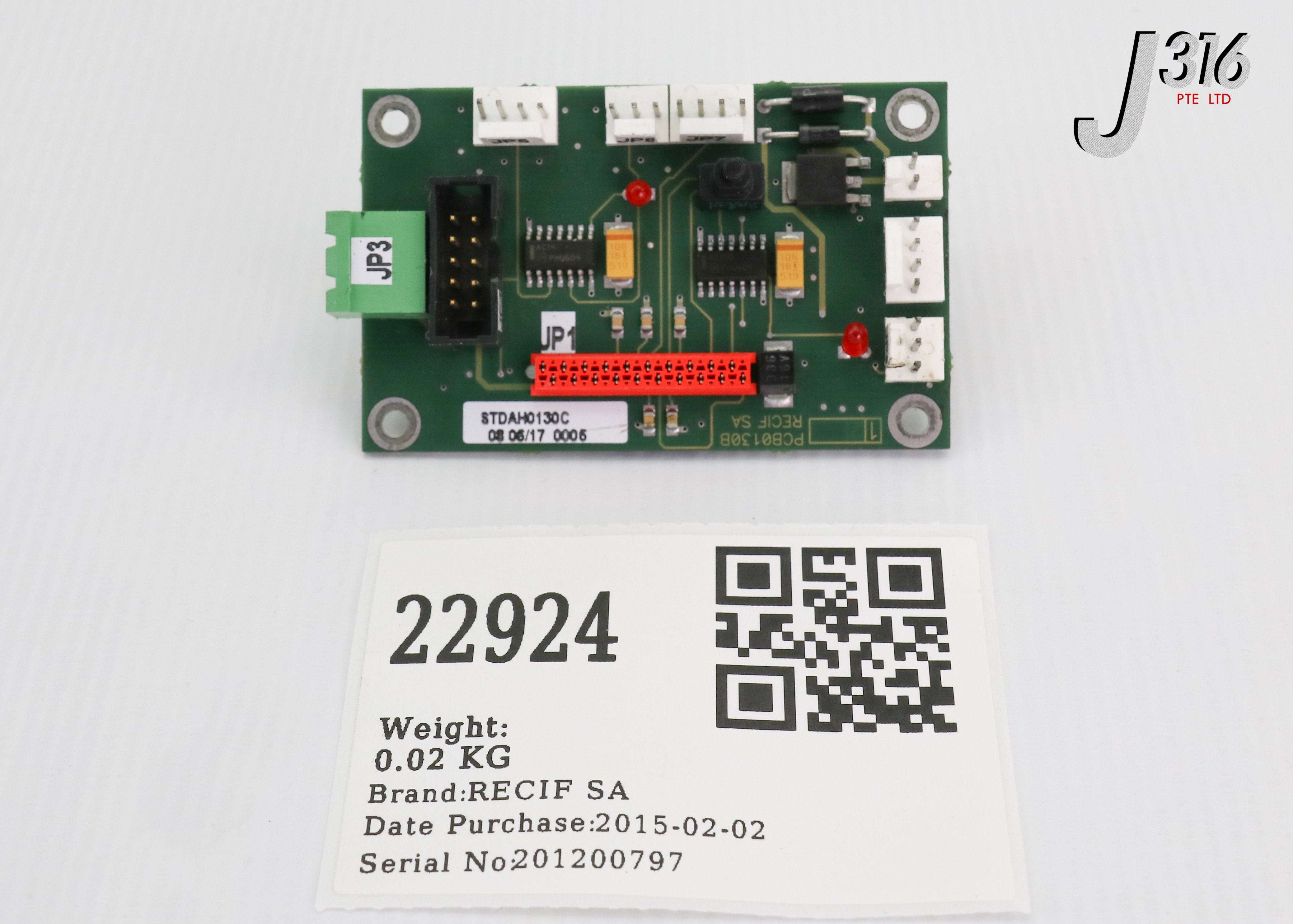 22924 RECIF SA PCB ASSY, PCB0130B STDAH0130C