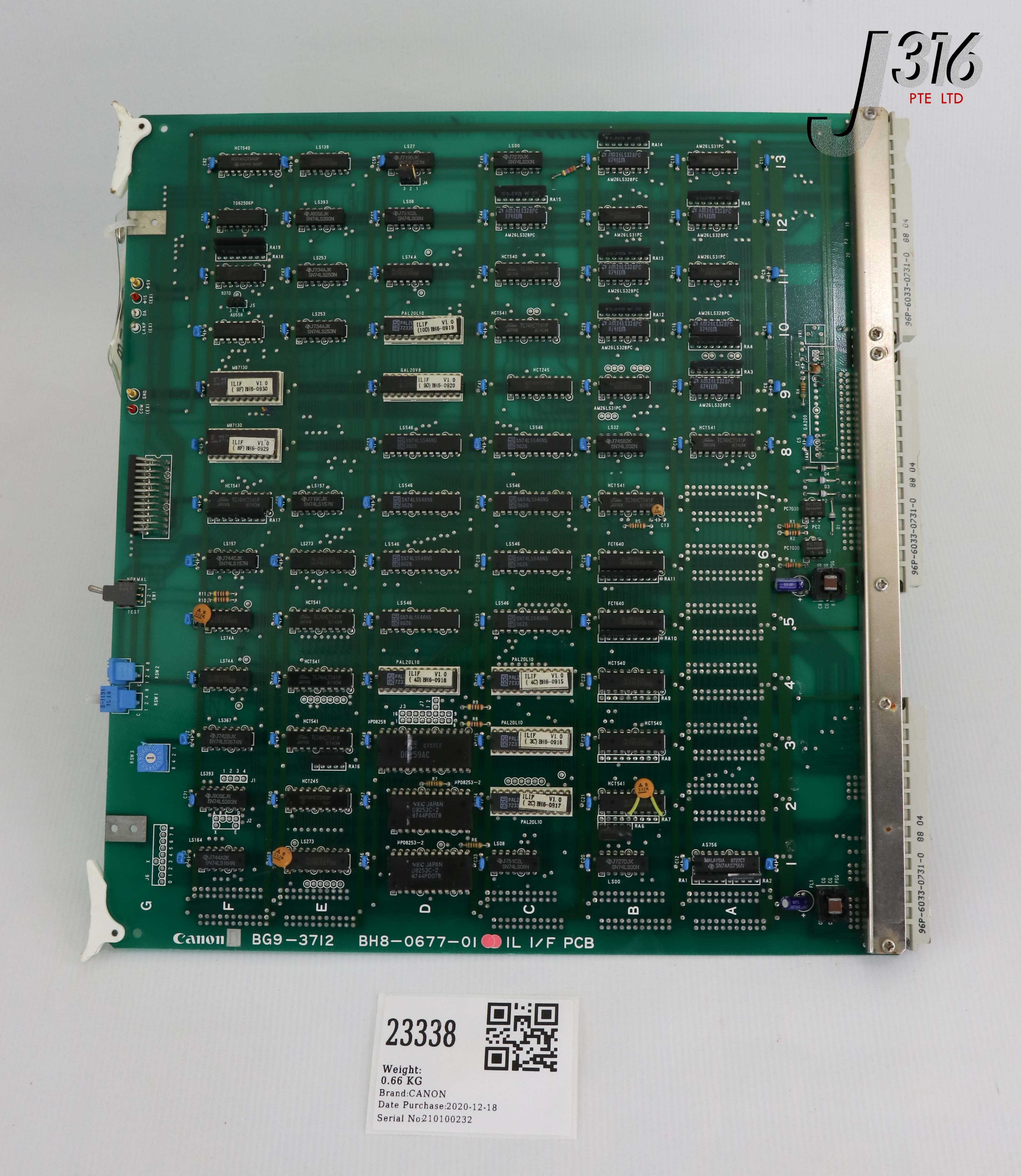 23338 CANON PCB ASSY, IL IF, BH8-0677-01, BG8-2262 BG9-3712