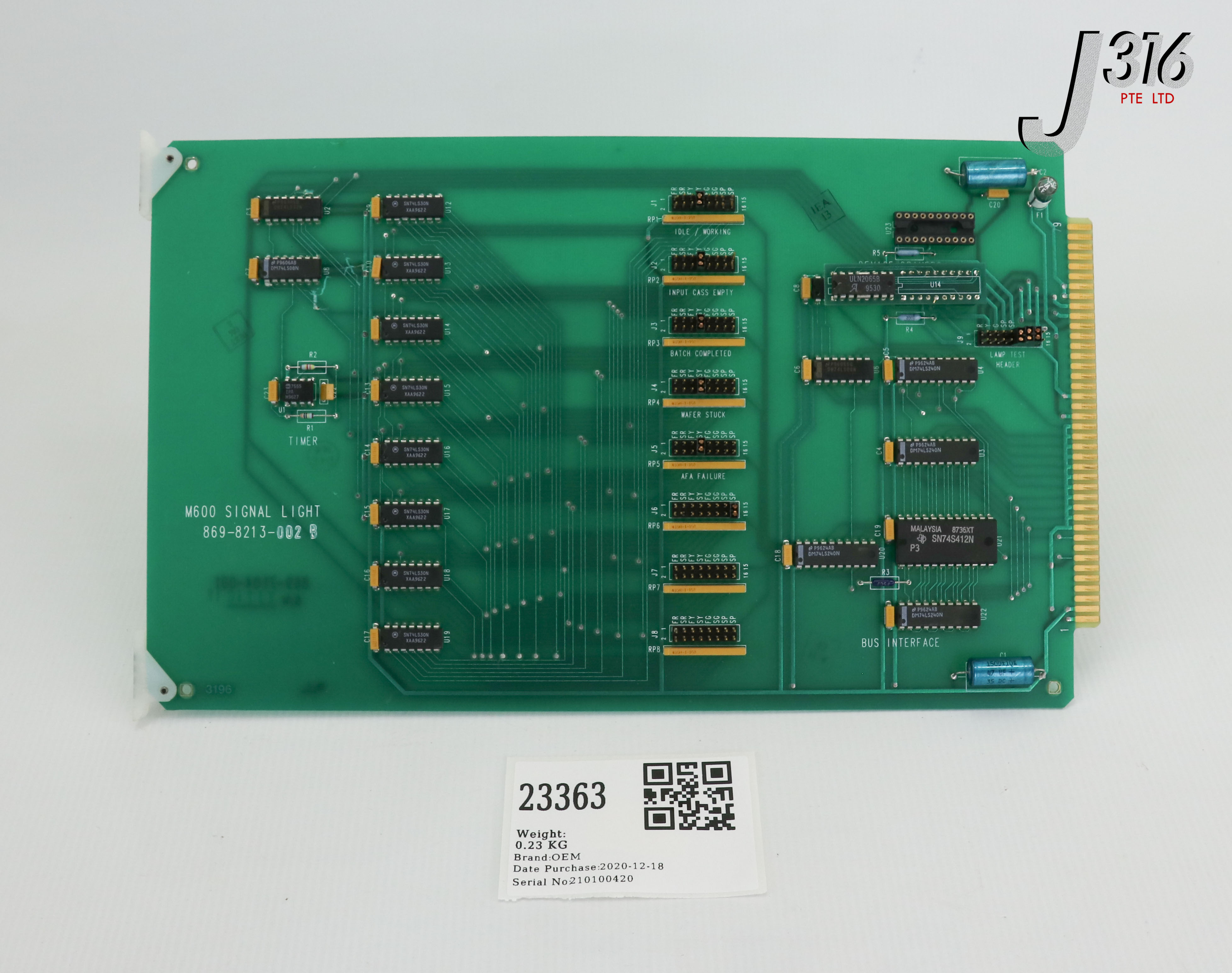 23363 OEM PCB ASSY, M600 SIGNAL LIGHT, 869-7104-001 869-8213-002