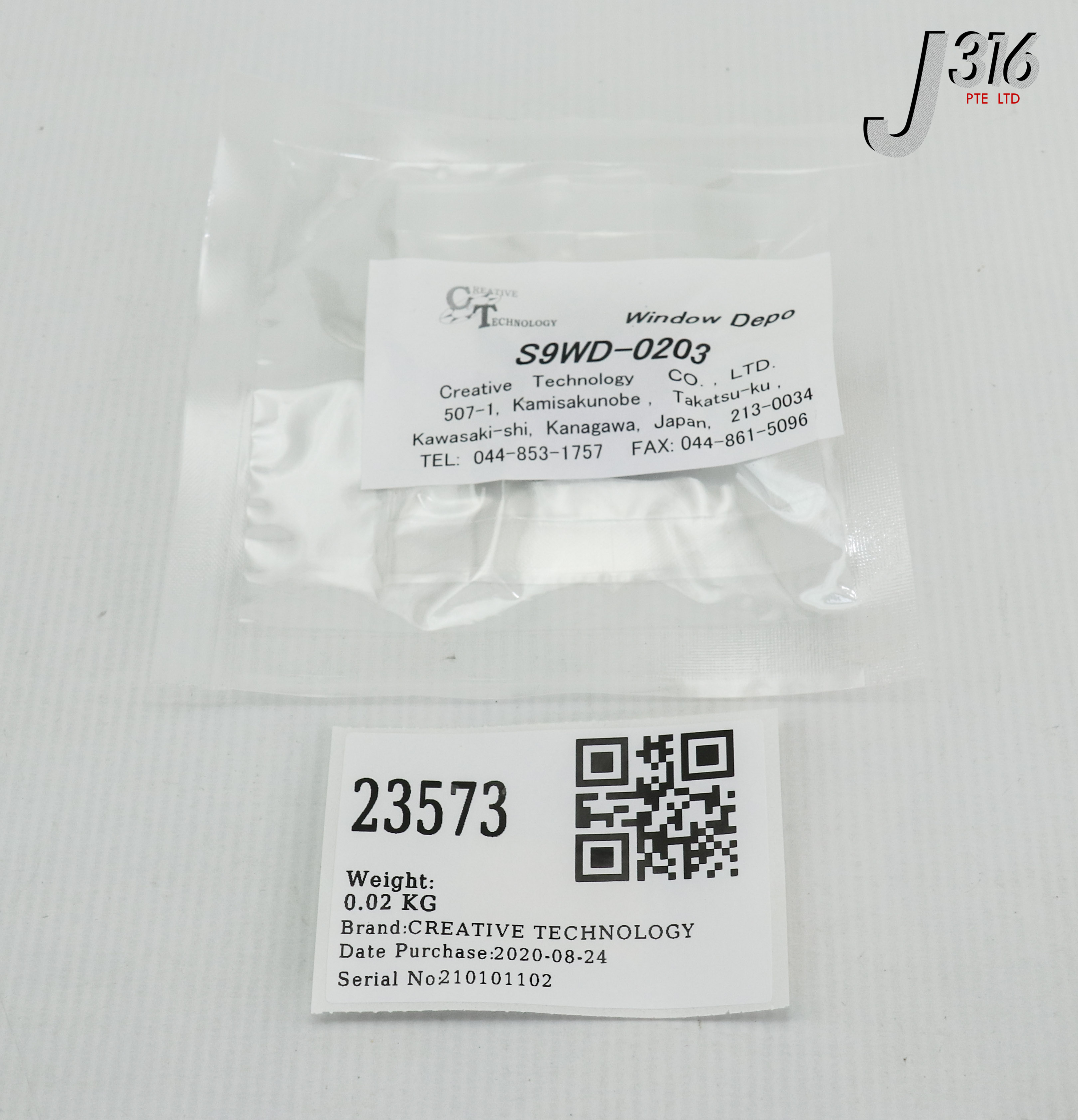 23573 CREATIVE TECHNOLOGY ANODIZED EPD WINDOW DEPO FOR TEL OXIDE (NEW) S9WD-0203