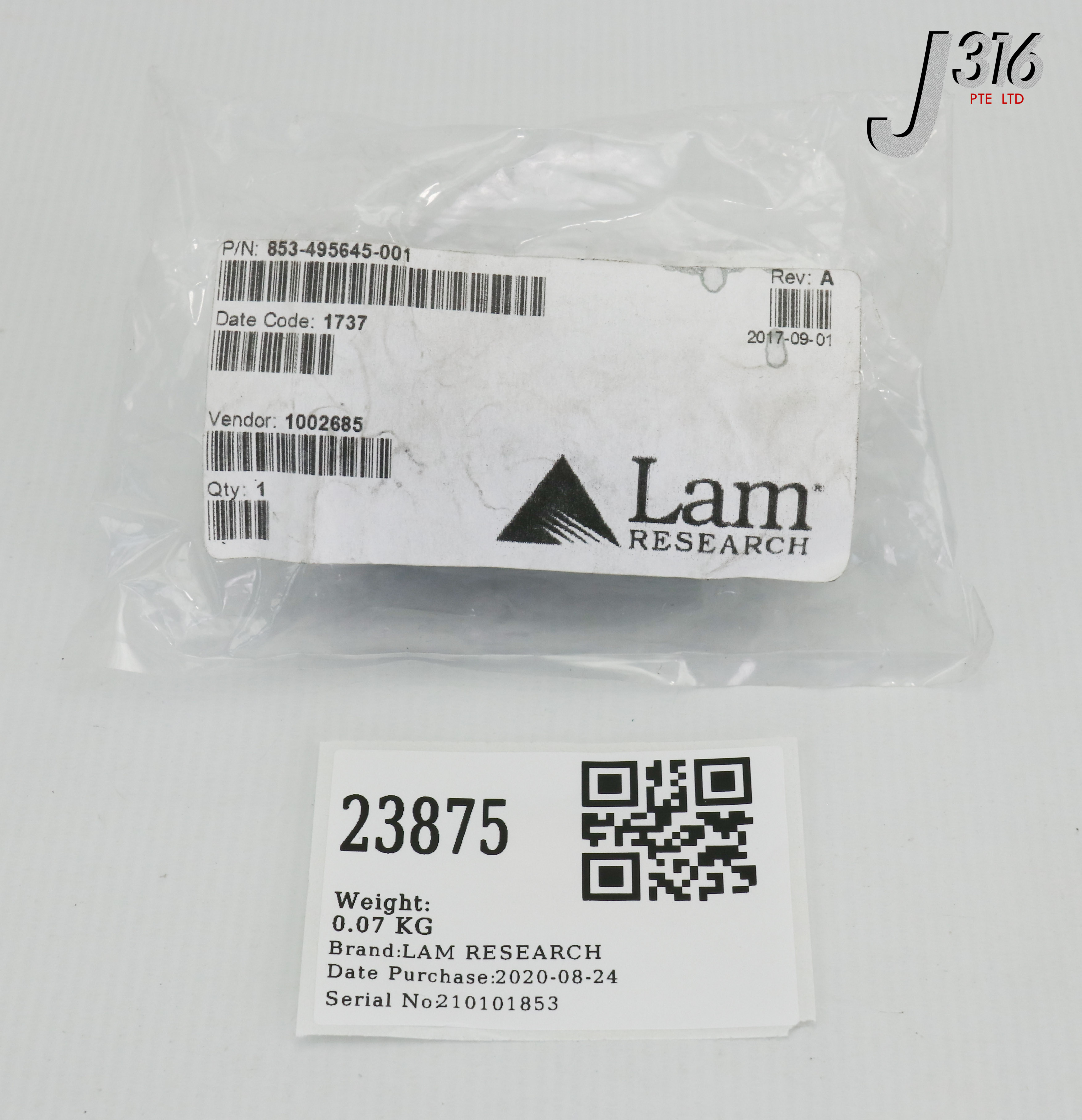 23875 LAM RESEARCH ASSY, JUMPER, 1BOX, P40RF TEST KIT PART (NEW) 853-495645-001