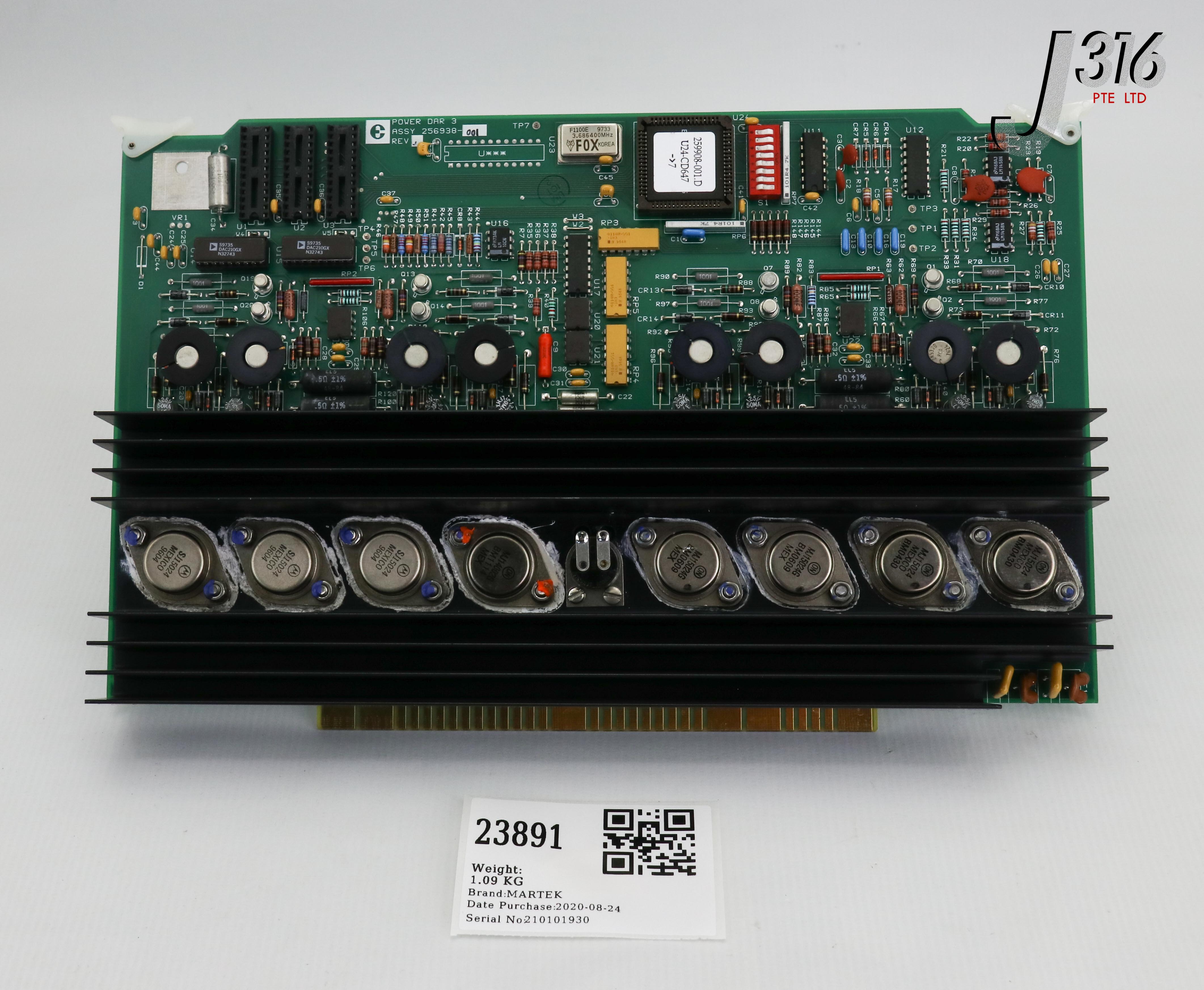 23891 MARTEK PCB, ELECTROGAS POWER DAR 3 256938-001