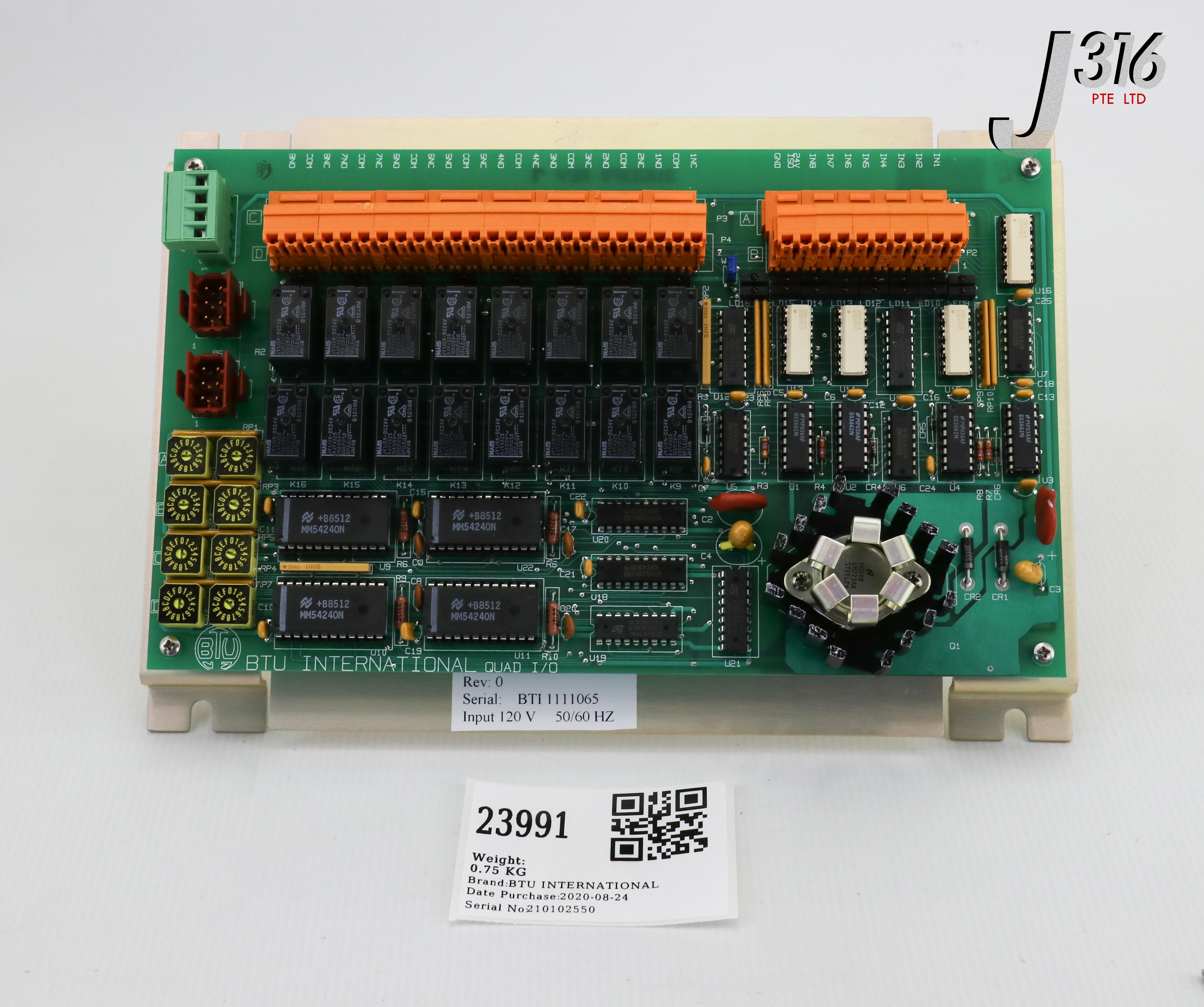 23991 BTU INTERNATIONAL PCB, I/A QUAD I/O BOARD 4080395-004