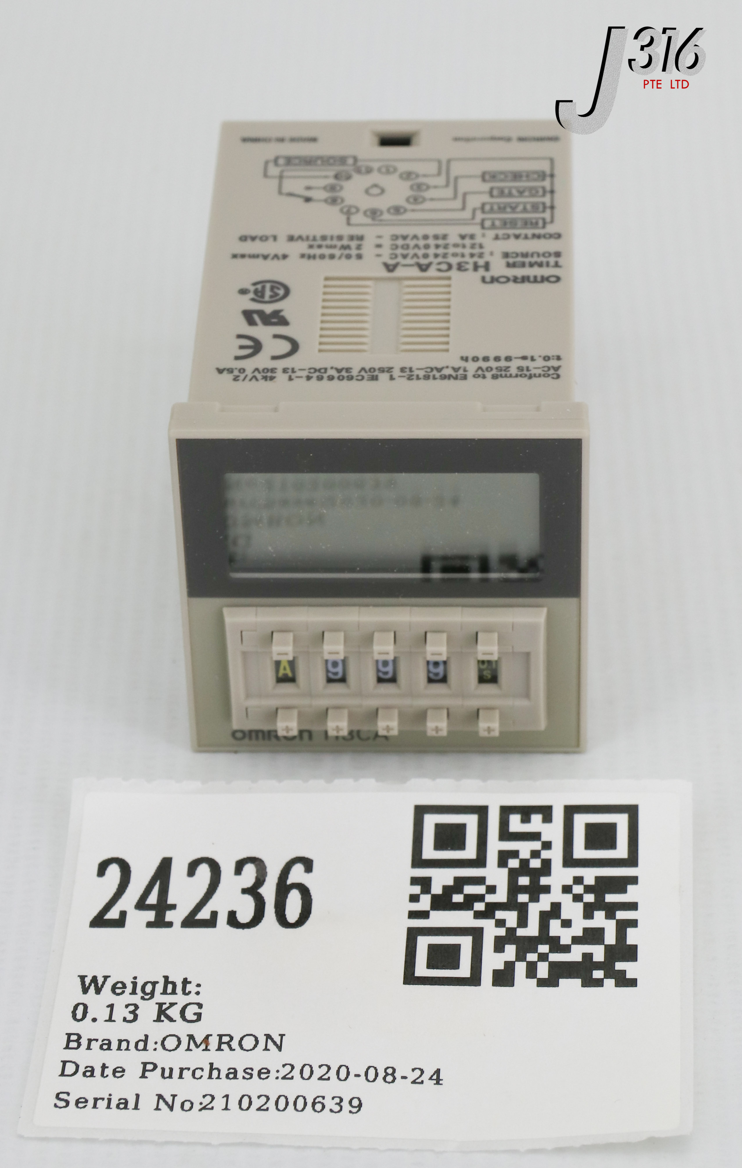 24236 OMRON SOLID STATE TIMER (NEW) H3CA-A