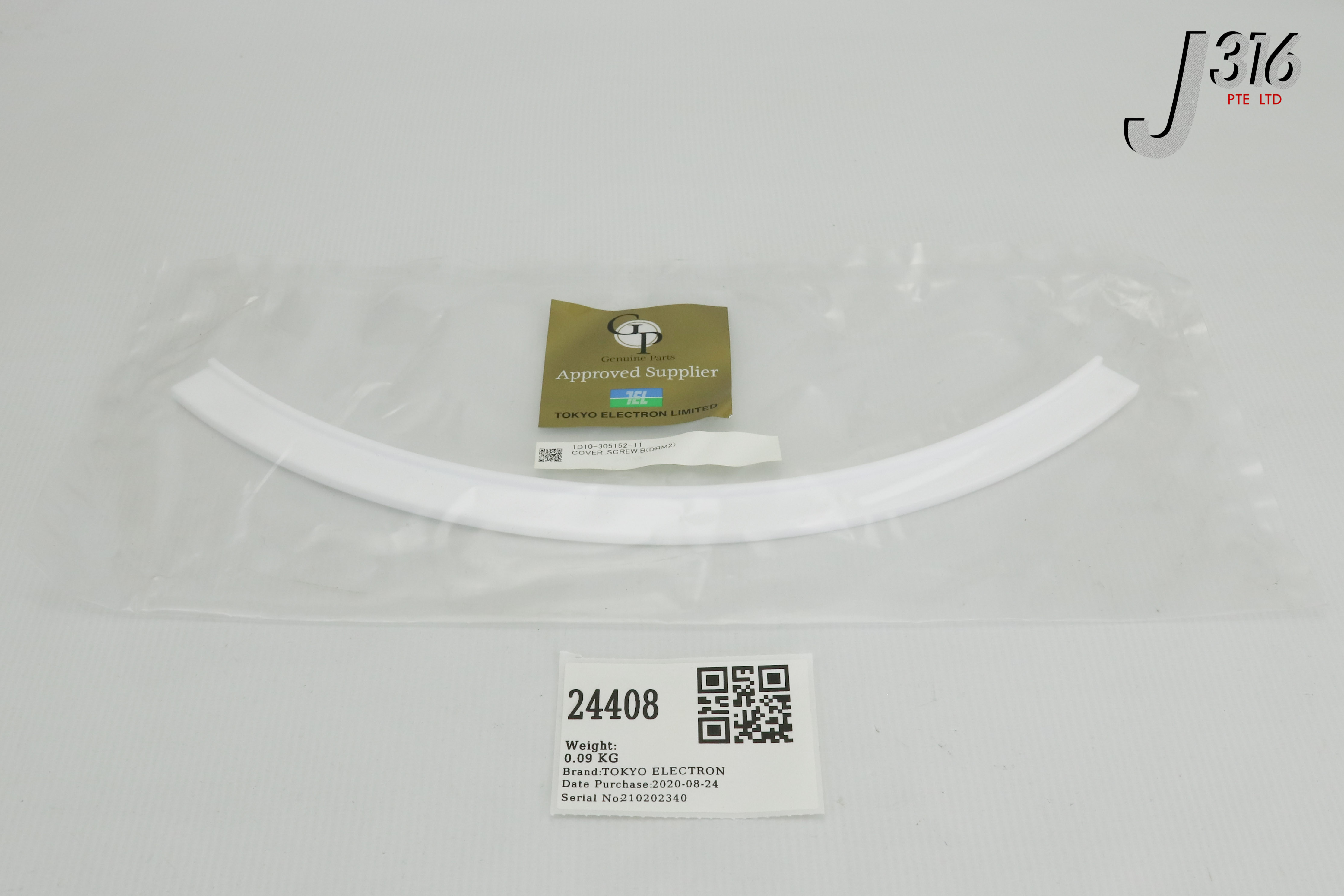 24408 TOKYO ELECTRON COVER, SCREW.B (DRM2) TEFLON (NEW) 1D10-305152-11