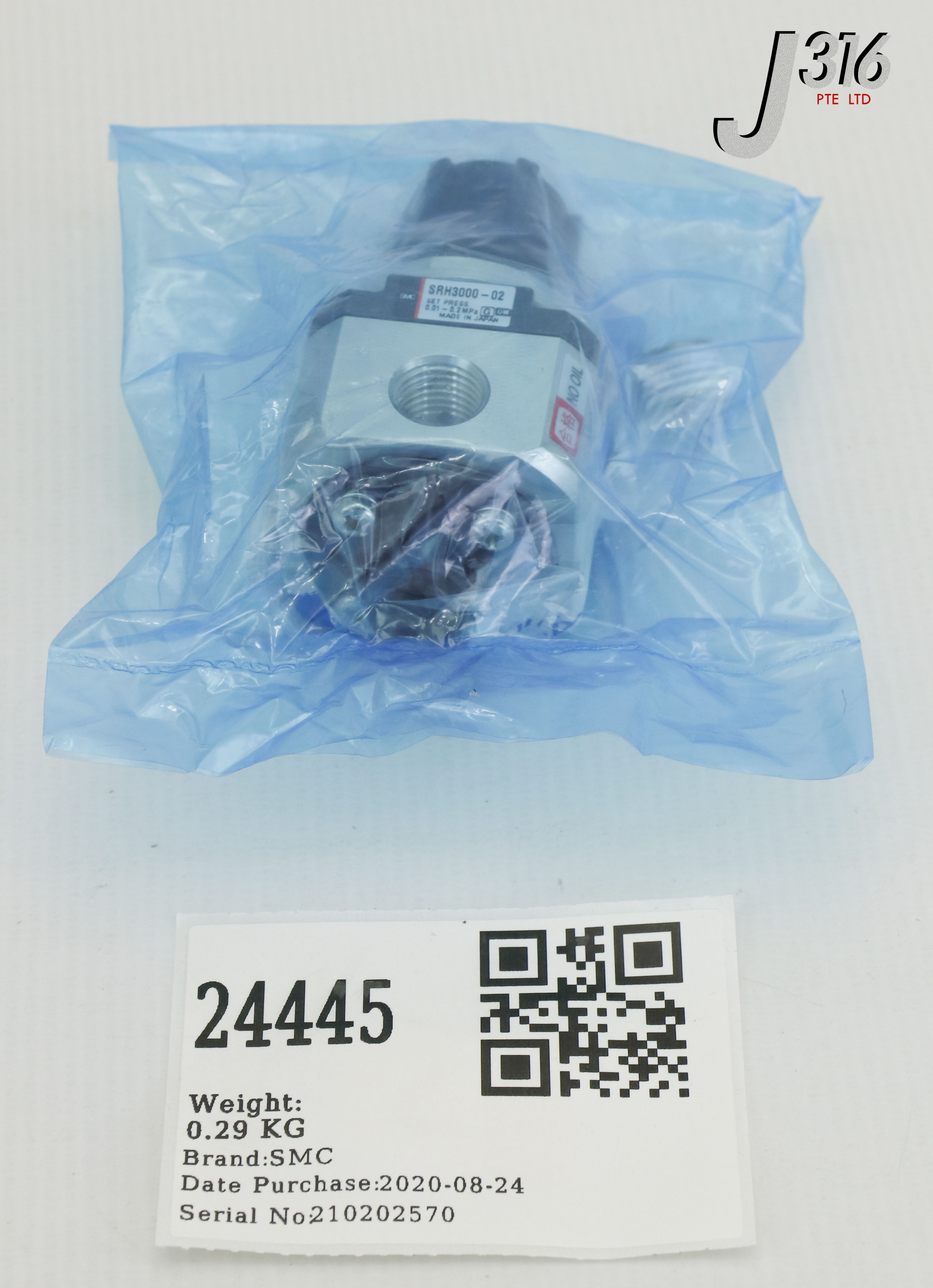 24445 SMC PNEUMATIC REGULATOR VALVE (NEW) SRH3000-02