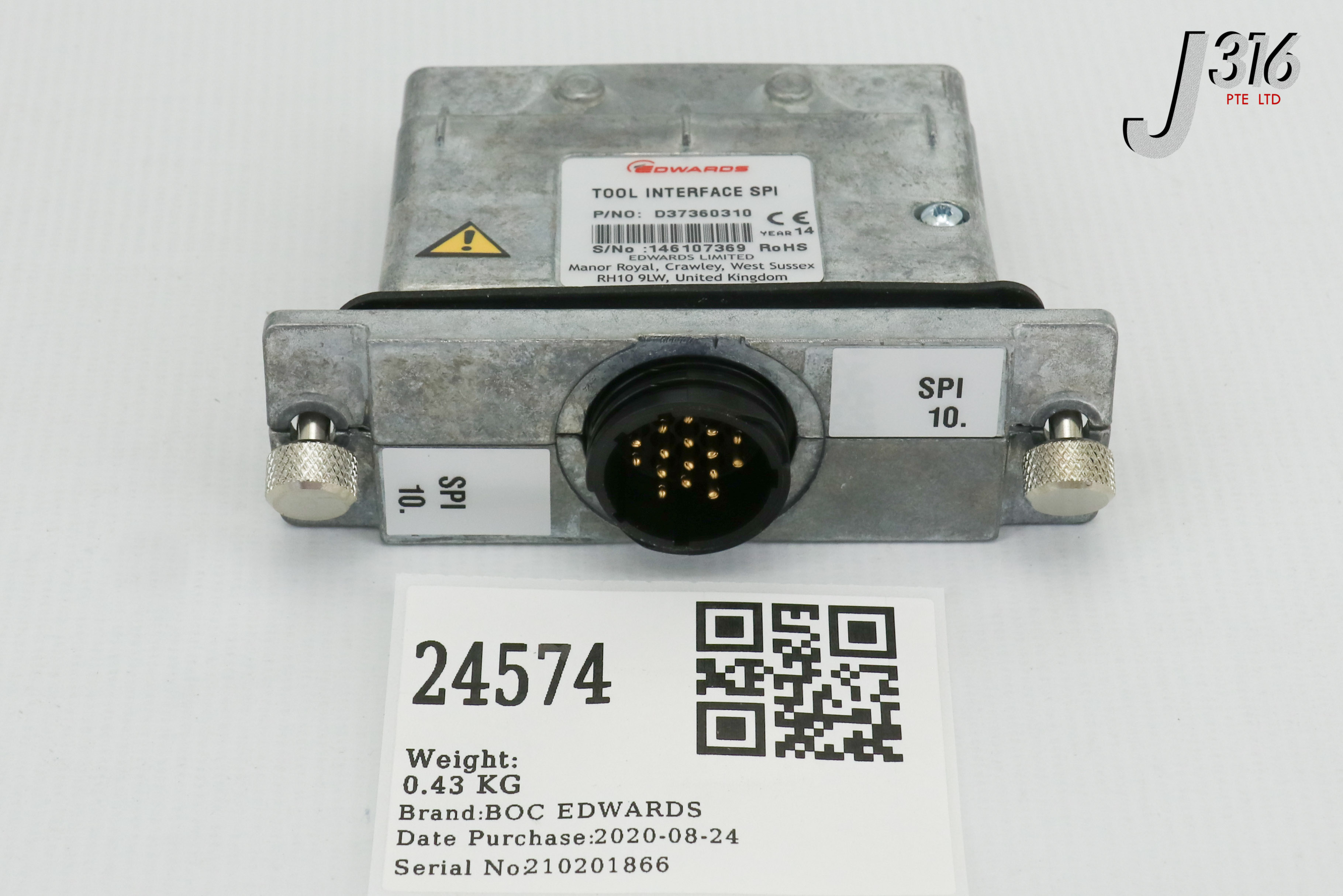 24574 BOC EDWARDS TOOL INTERFACE SPI W/ INSTRUCTION MANUAL (NEW) D37360310