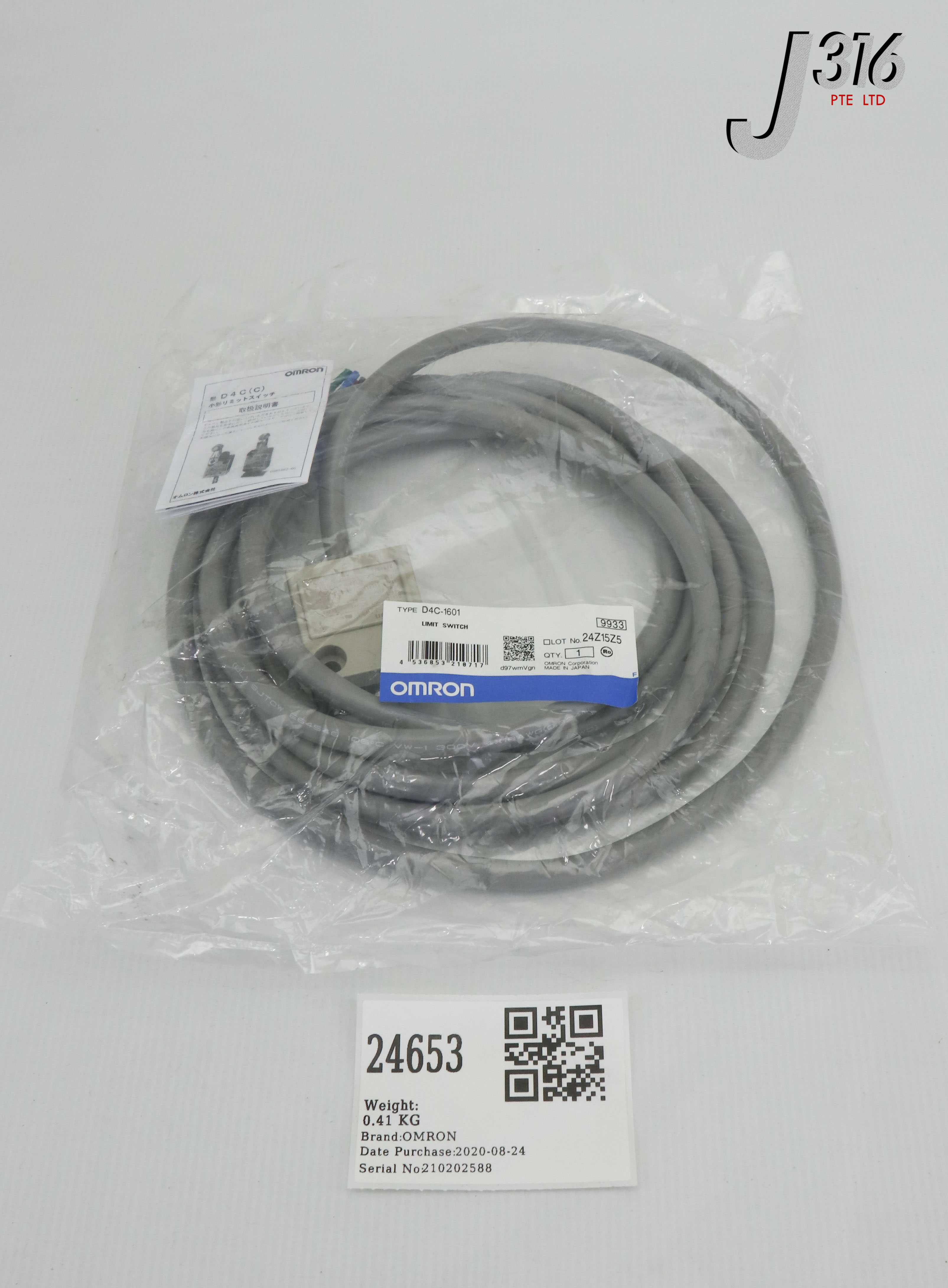 24653 OMRON LIMIT SWITCH (NEW) D4C-1601