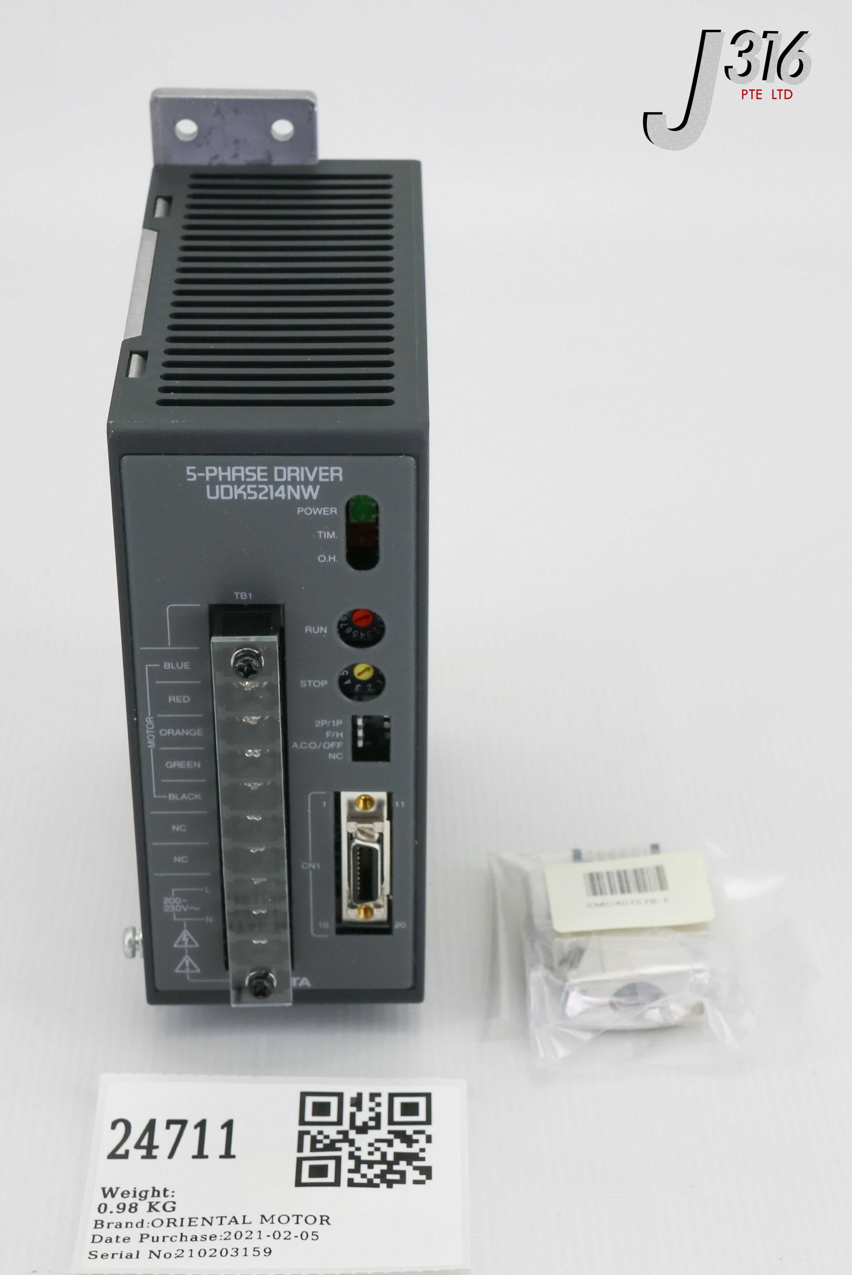 24711 ORIENTAL MOTOR VEXTA 5-PHASE DRIVER W/ XMC407578-F (NEW) UDK5214NW