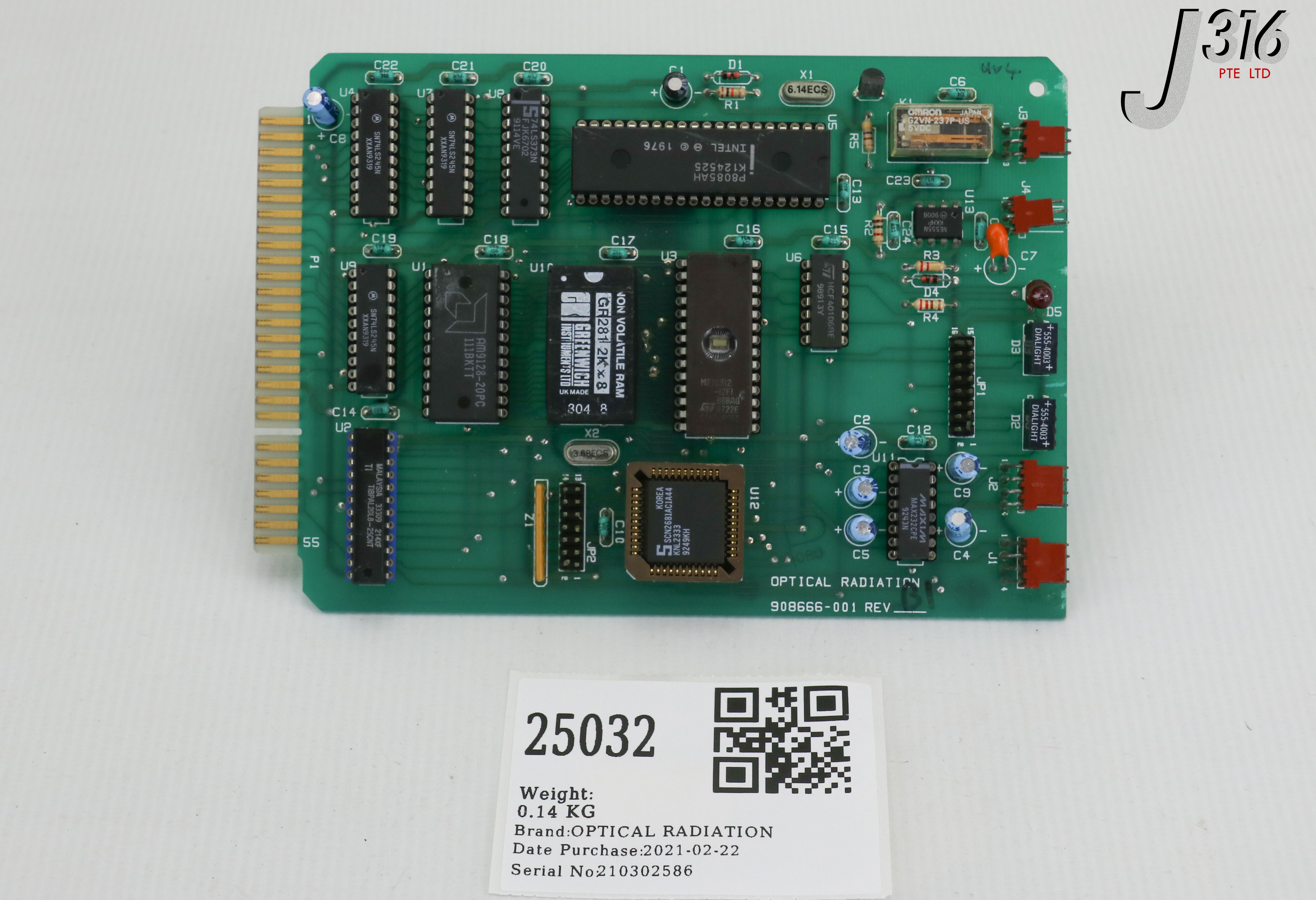 25032 OPTICAL RADIATION PCB ASSY, 908665-001 908666-001