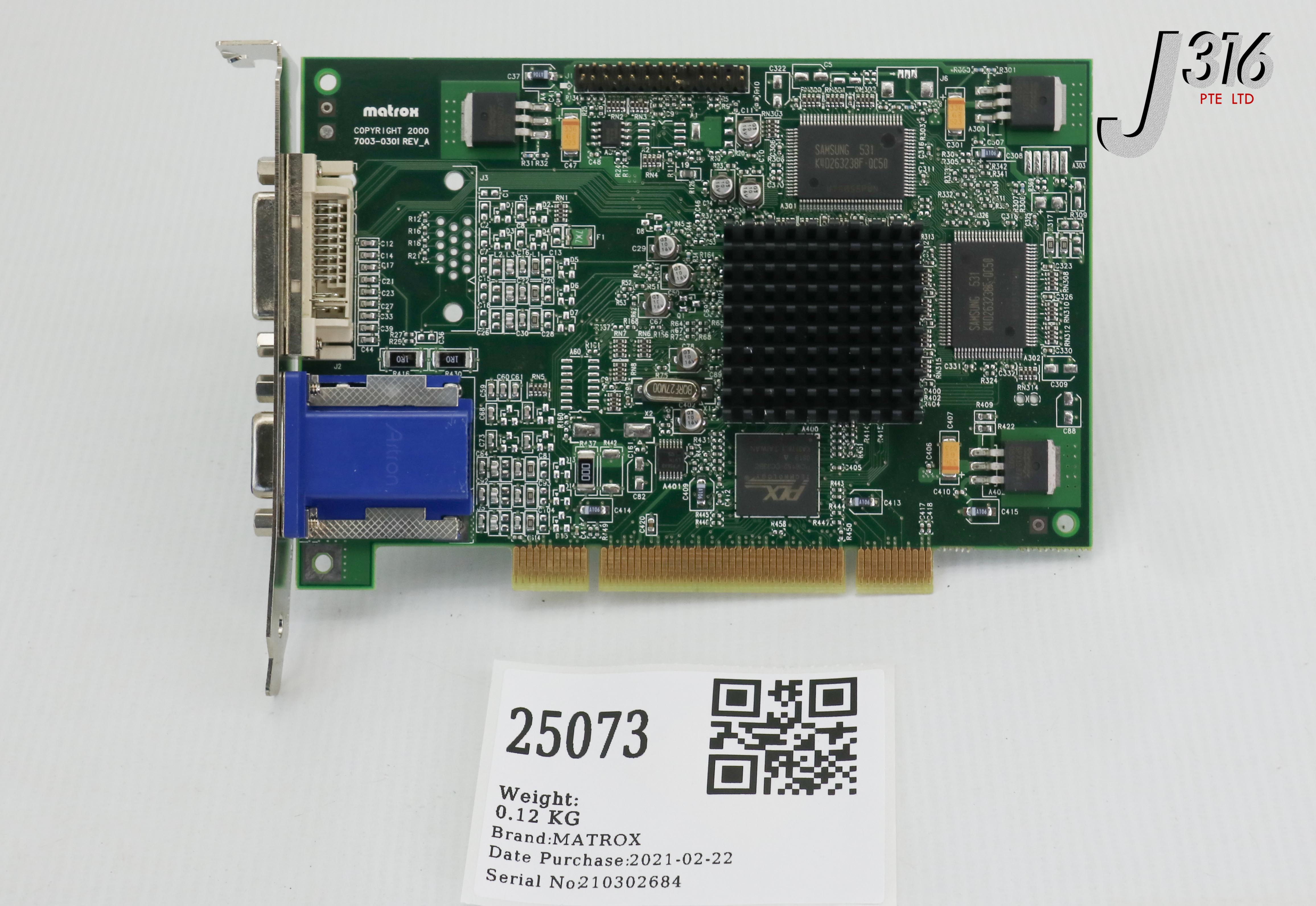 25073 MATROX PCB, G45FMDVP32DB GRAPHIC CARD, ETON ET866 7003-0301