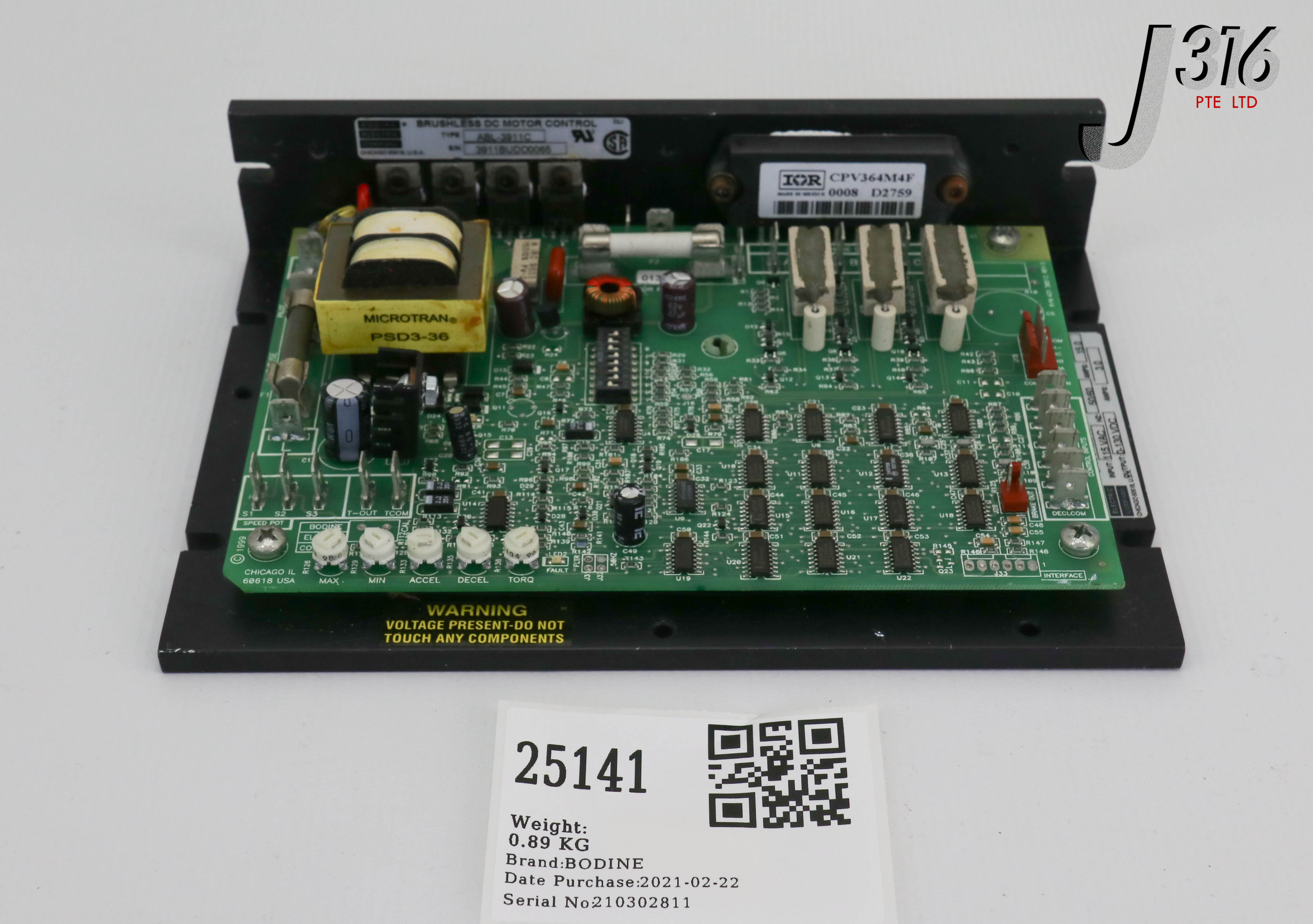25141 BODINE BRUSHLESS DC MOTOR CONTROL ABL-3911C