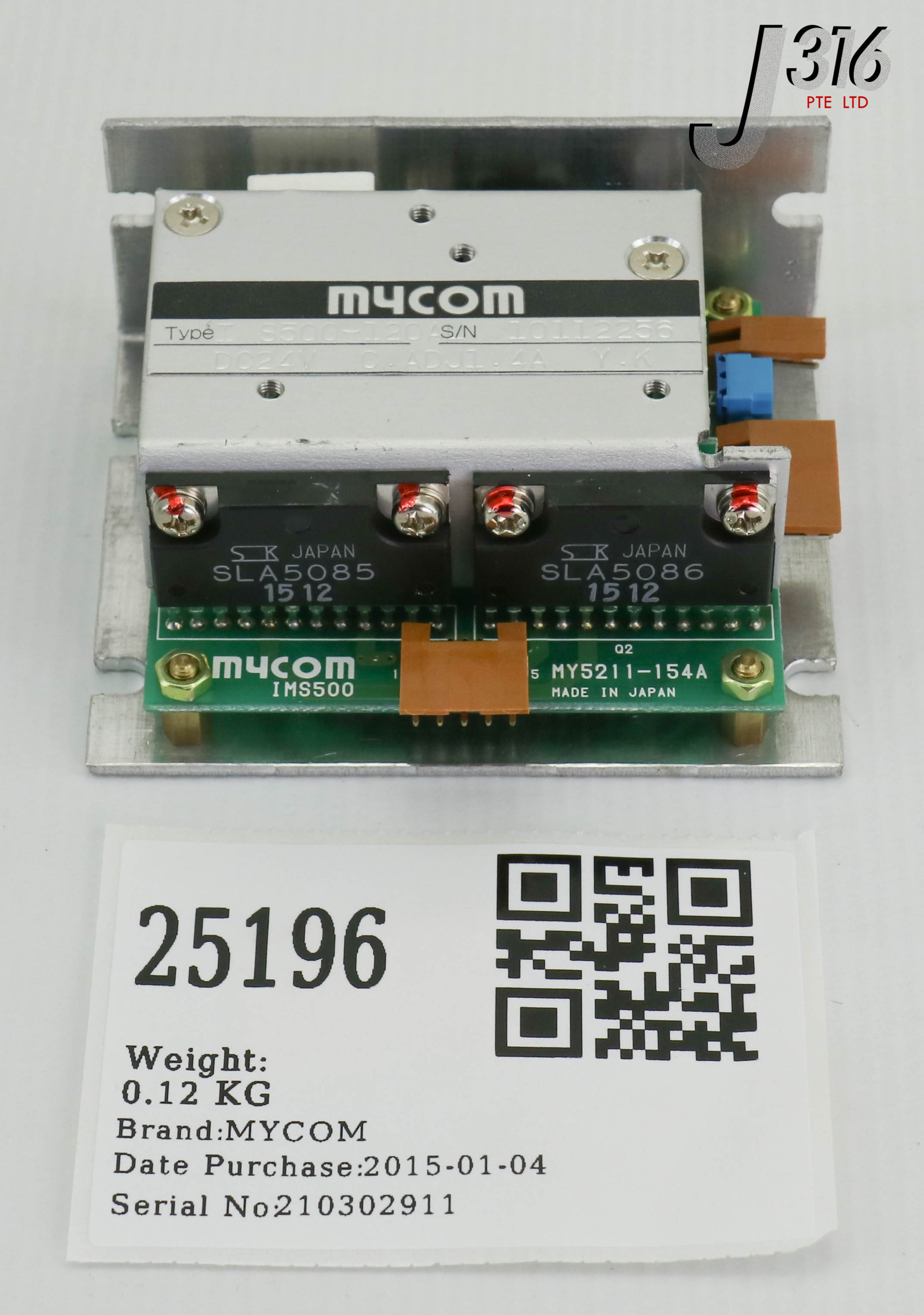 25196 MYCOM PCB, IMS500 STEPPER DRIVER, MY5211-154A IMS500-120AL