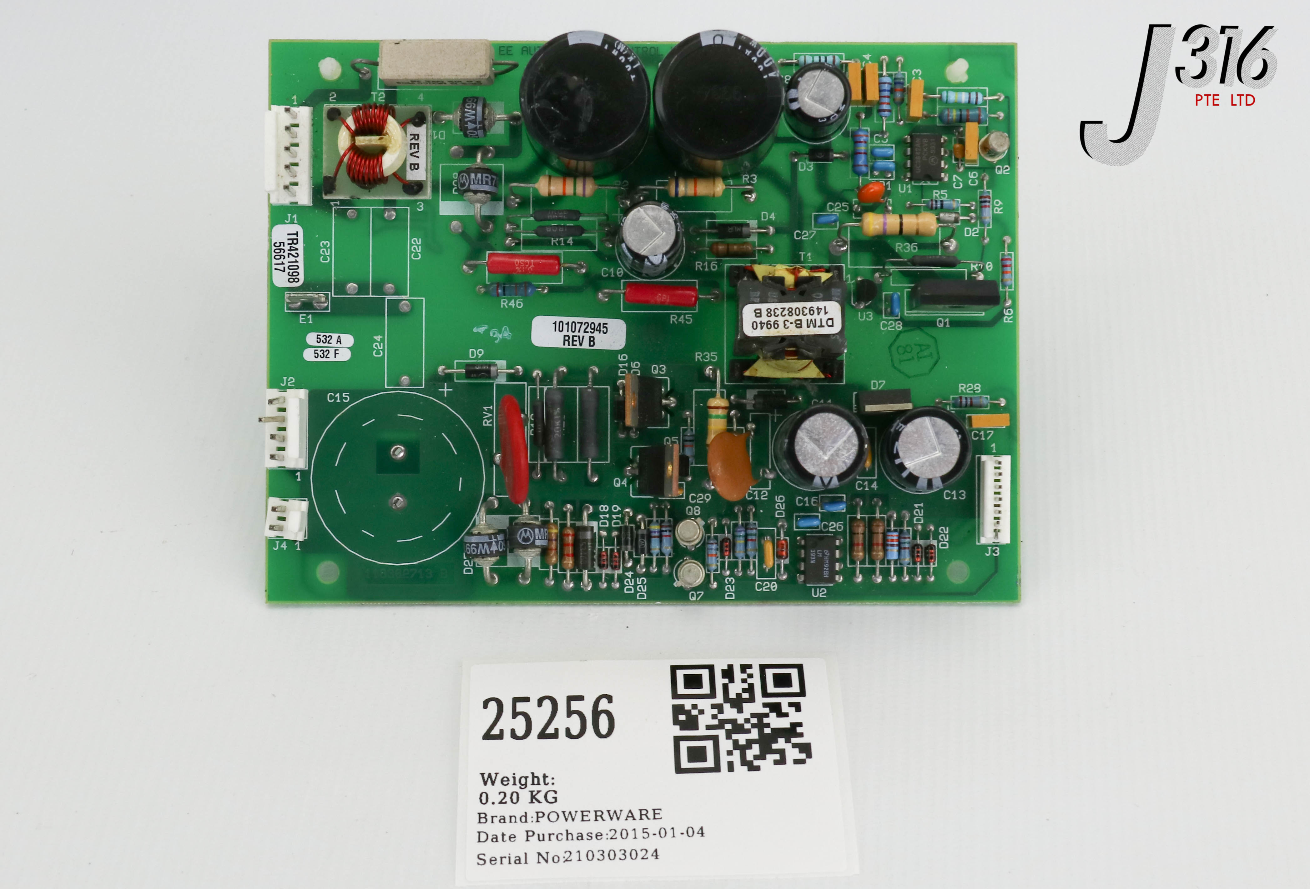 25256 POWERWARE PCB, EE AUTO BYPASS CONTROL, 118302713 101072945