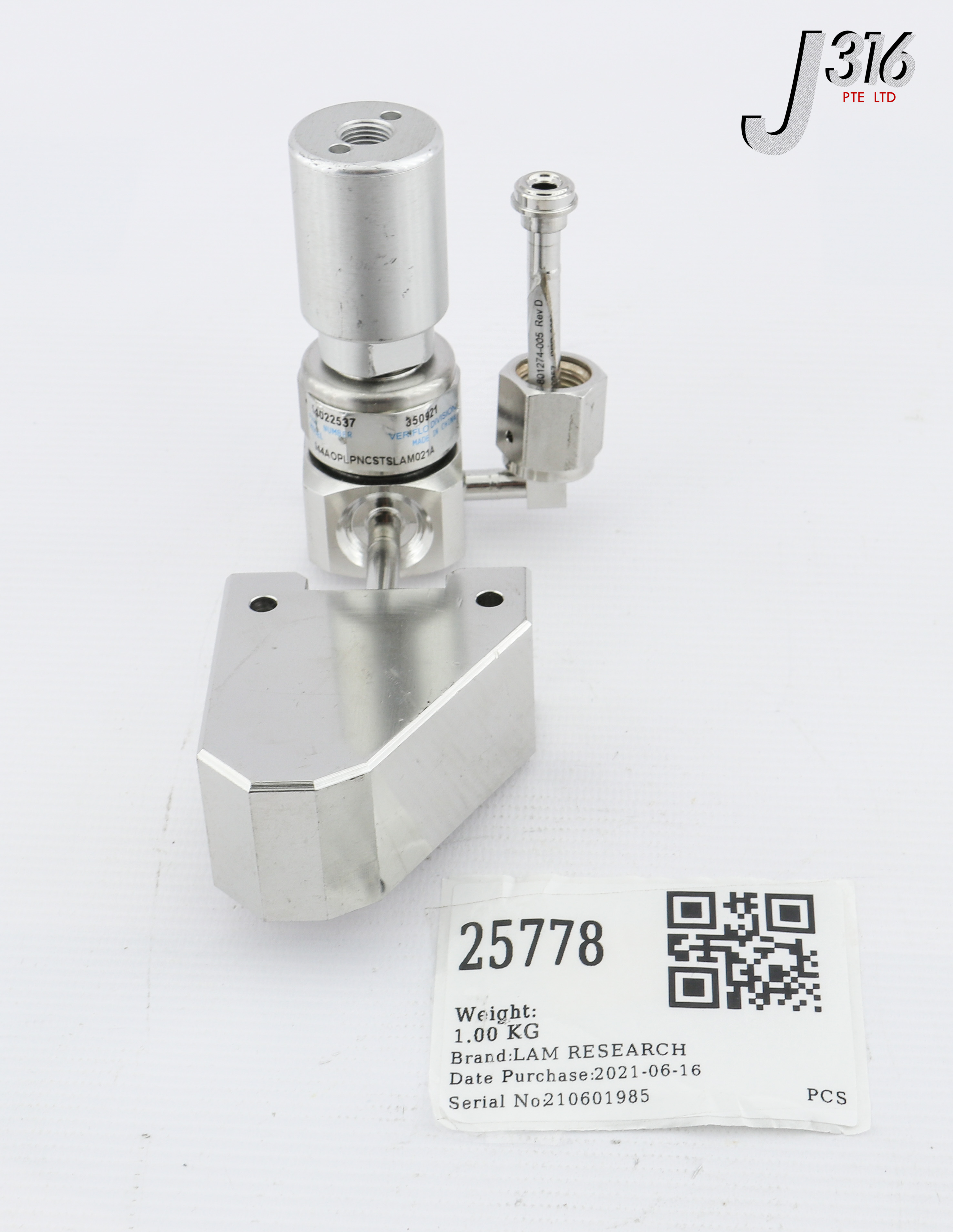 25778 LAM RESEARCH WELDMENT, VALVE MANIFOLD, 944AOPLPNCSTSLAM021A, 54022537 839-801274-005