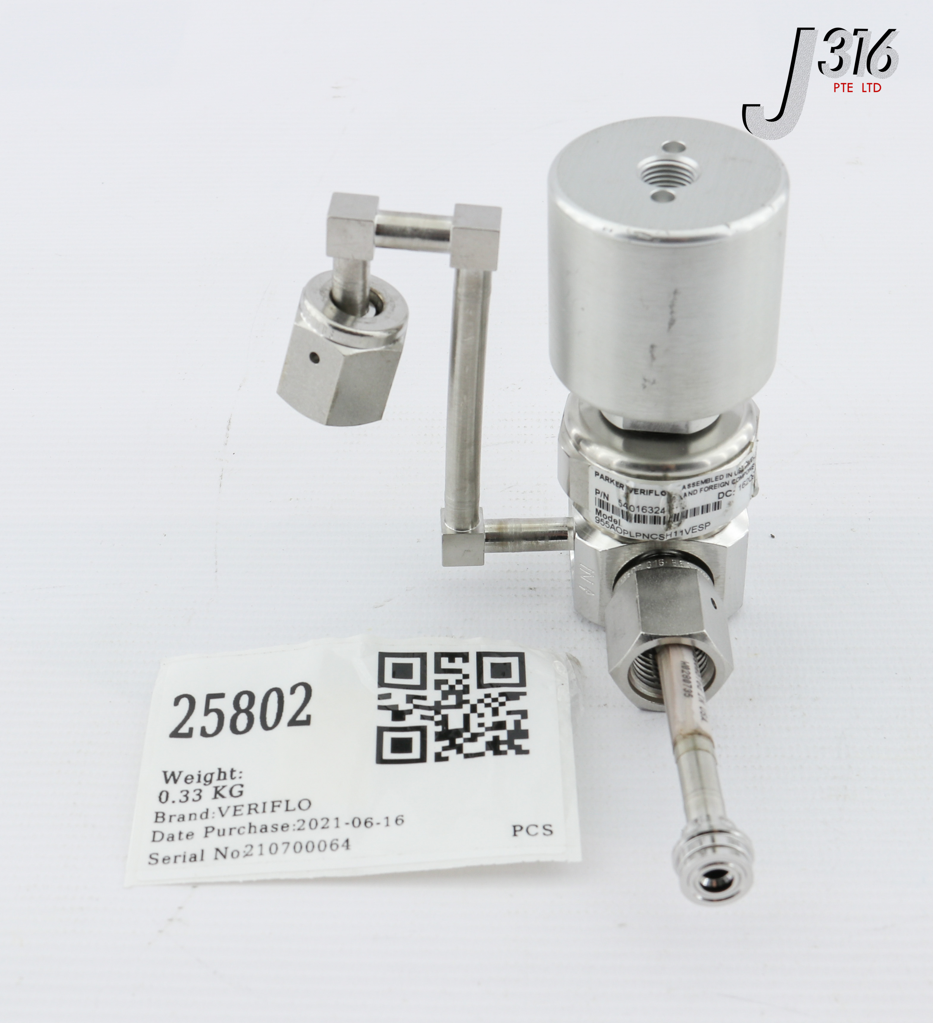 25802 VERIFLO 2 WAY DIAPHRAGM VALVE, 54016324, 955AOPLPNCSH11VESP 0050-97419