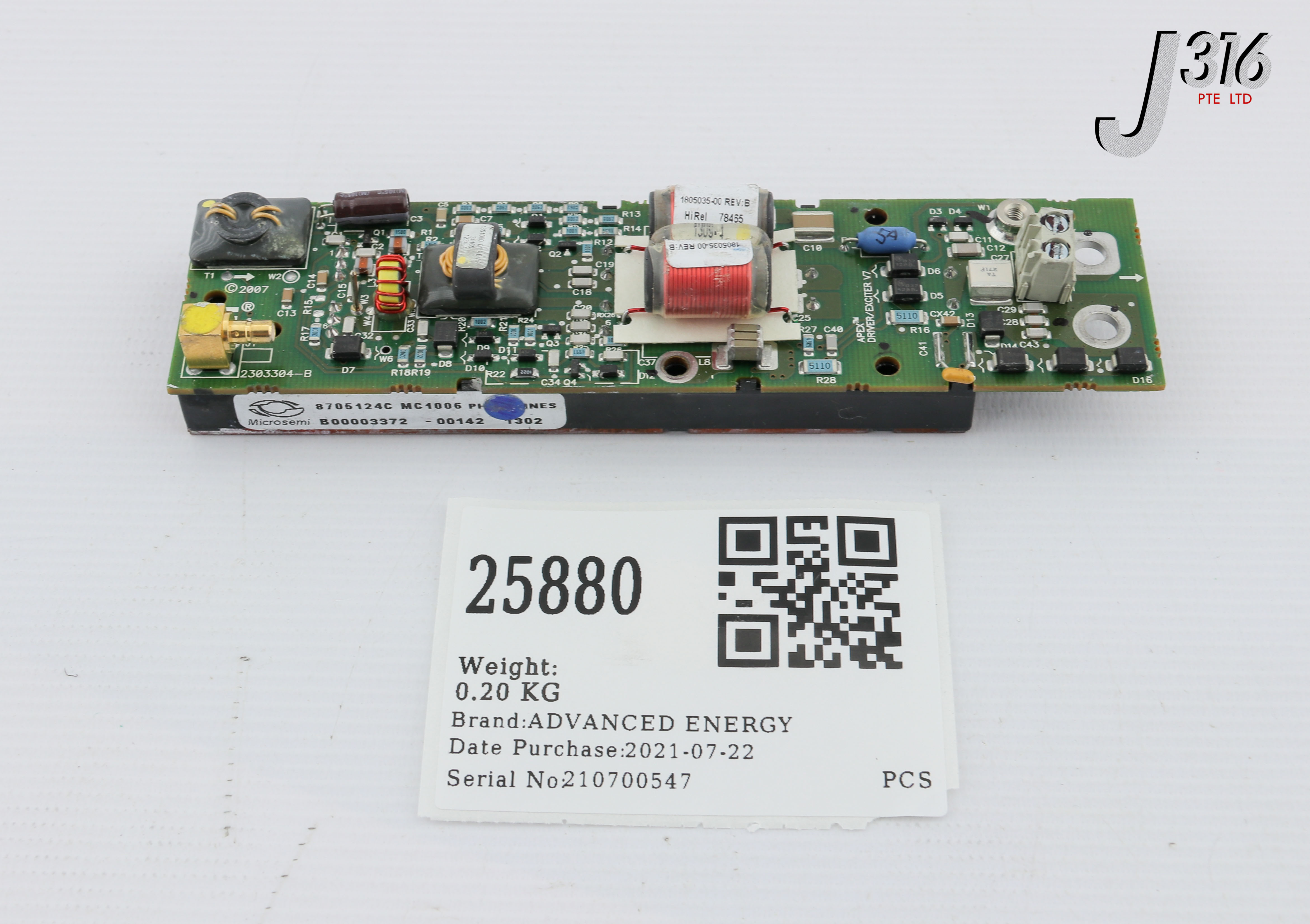 25880 ADVANCED ENERGY PCB APEX DRIVER / EXCITER V7 2303304-B