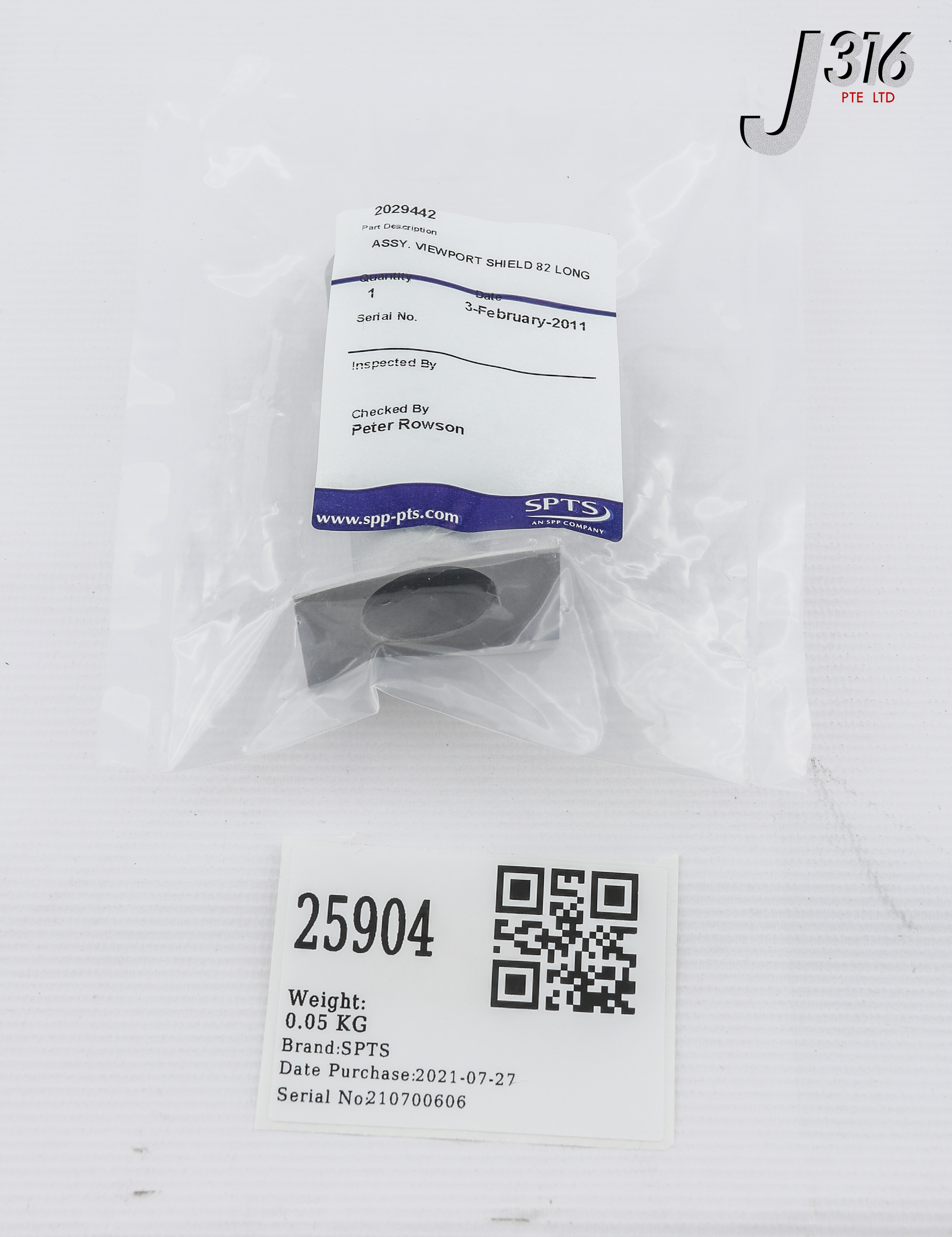 25904 SPTS ASSY, VIEWPORT SHIELD 82MM LONG (NEW) 2029442