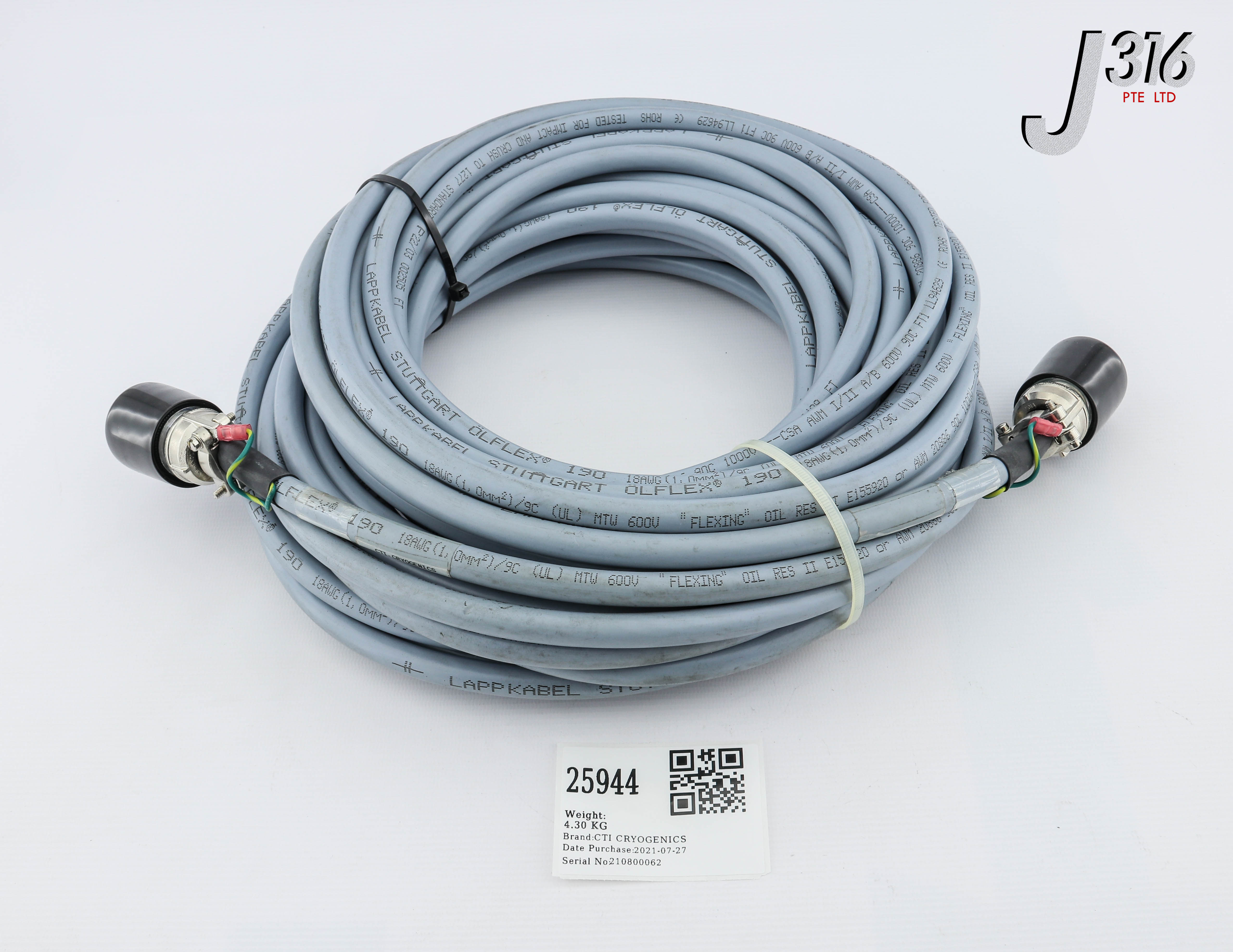 25944 CTI CRYOGENICS CABLE ASSY (NEW) 8112463G600