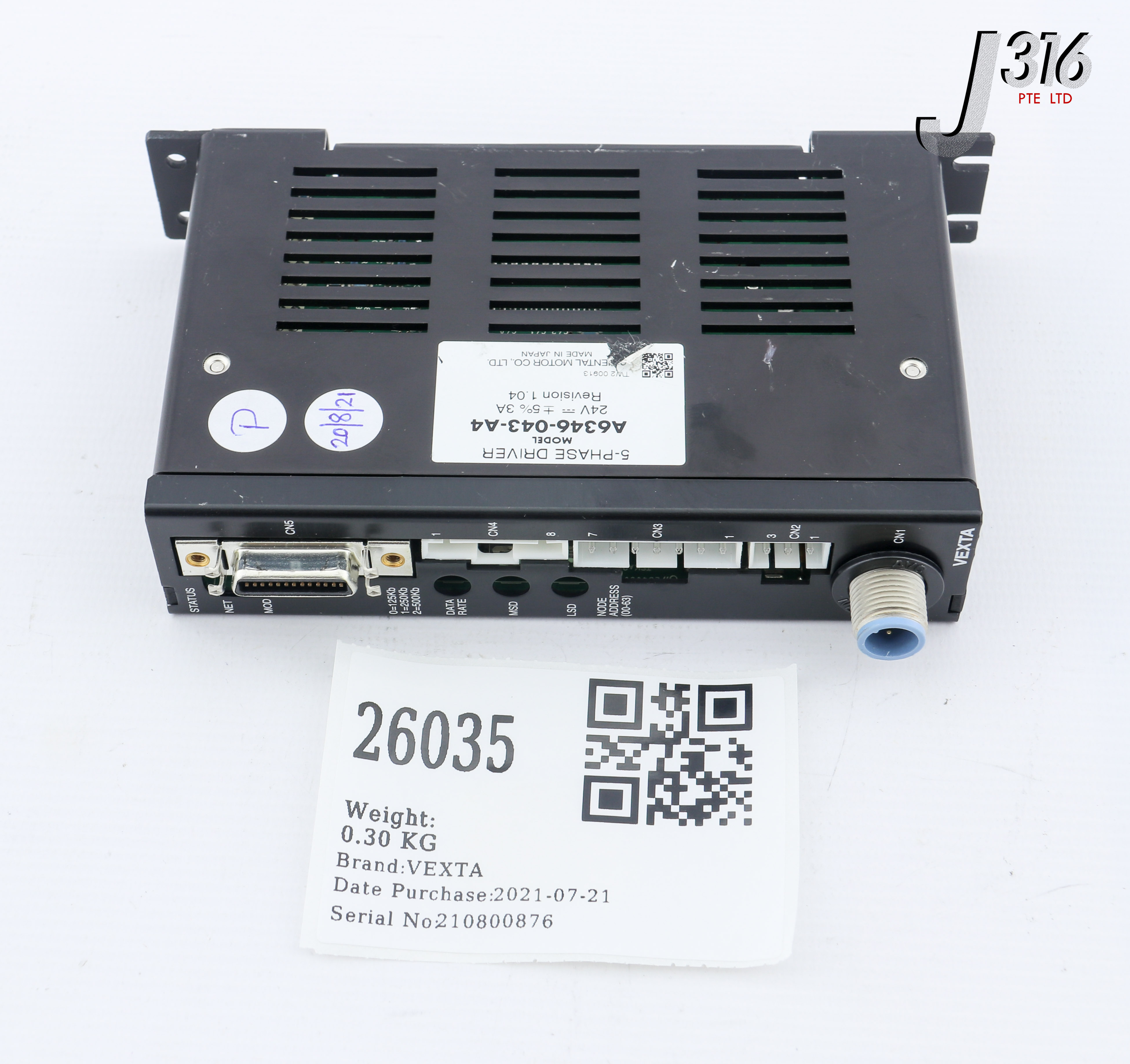 26035 VEXTA 5PHASE DRIVER, 24V, 3A, 1080-00327 (PARTS) A6346-043-A4