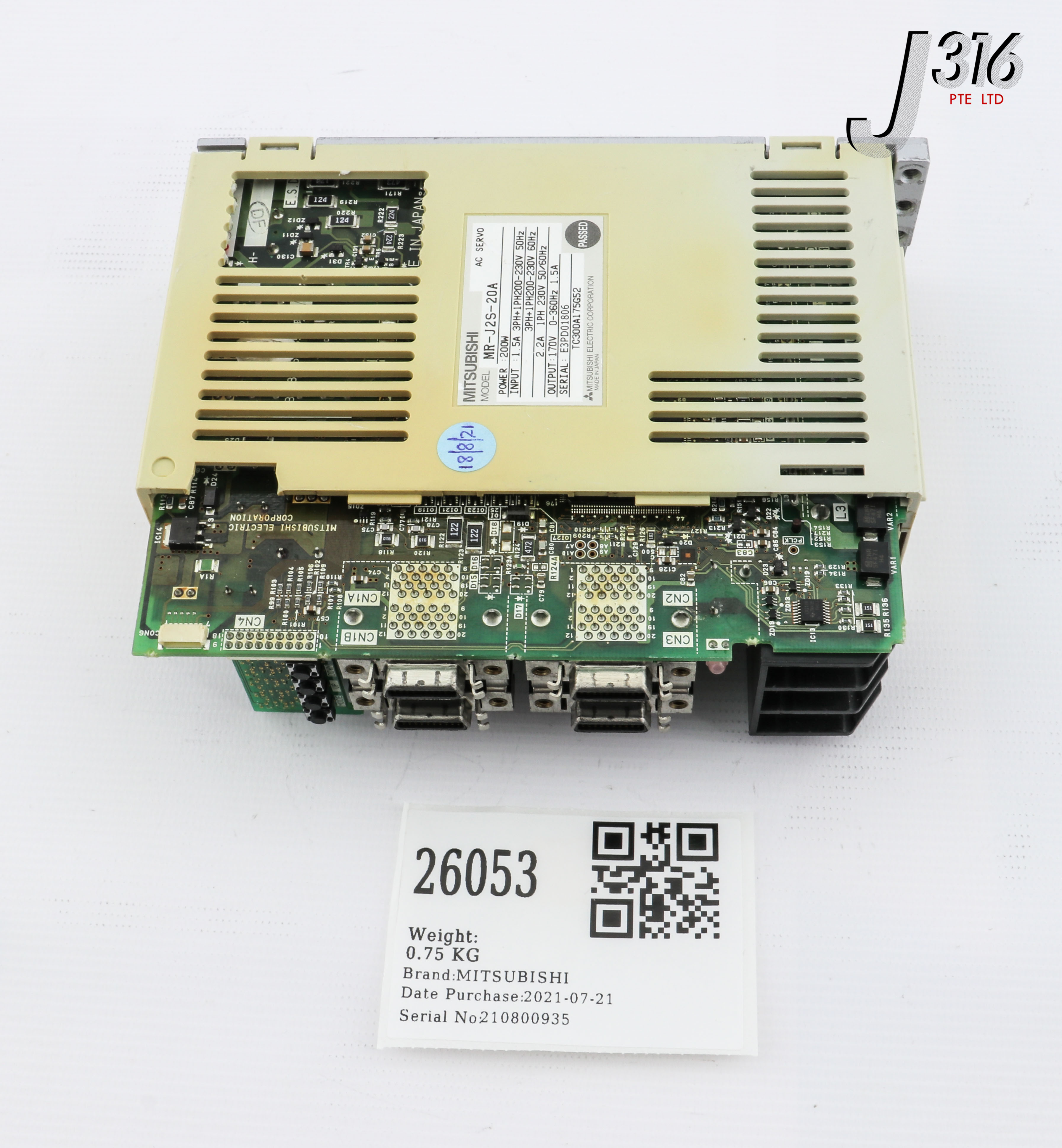 26053 MITSUBISHI SERVO DRIVER (PARTS) MR-J2S-20A