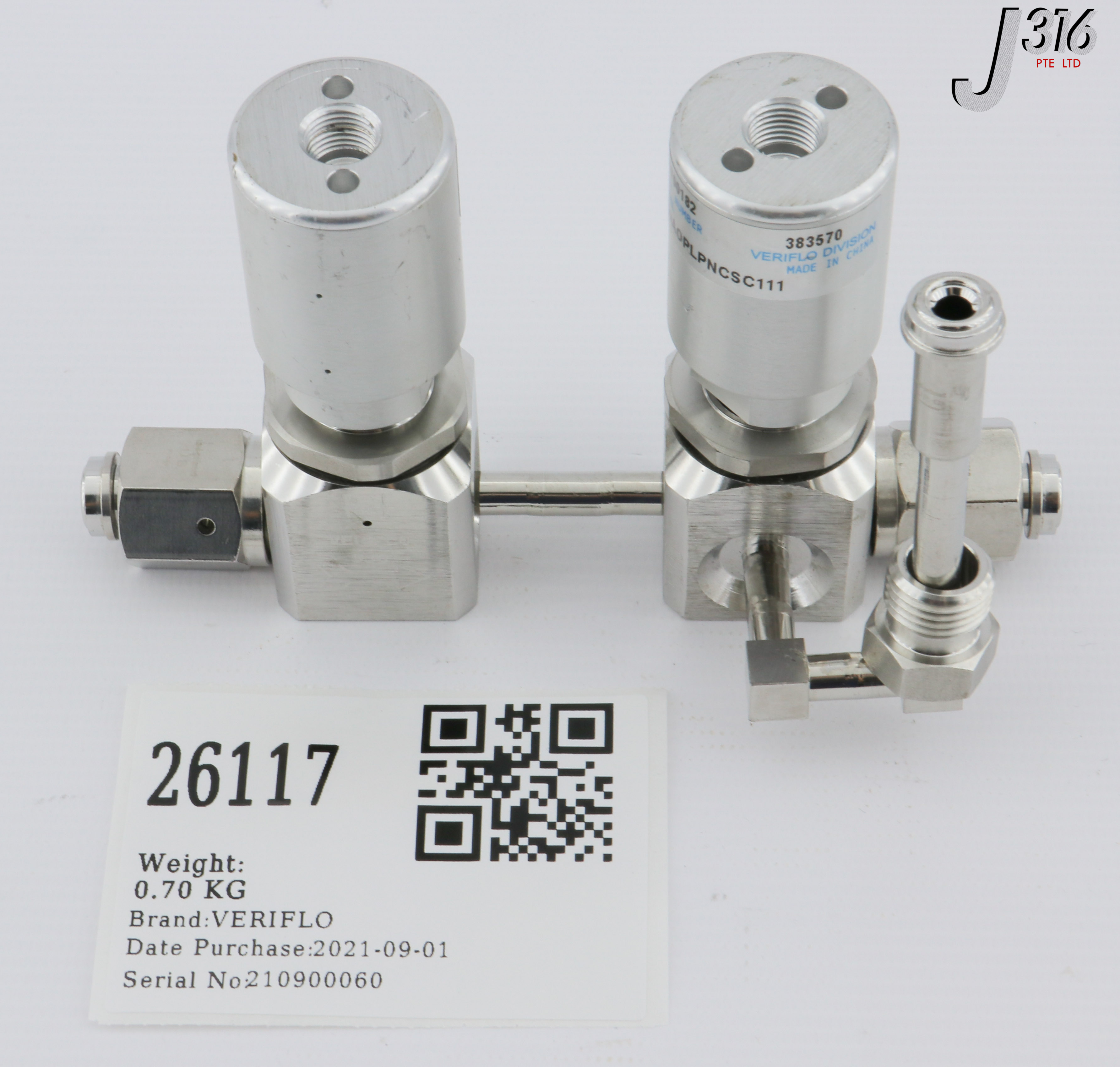 26117 VERIFLO MANIFOLD DIAPHRAGM VALVE ASSY, 930AOPLPNCSC111 930AOPLPNCSTS