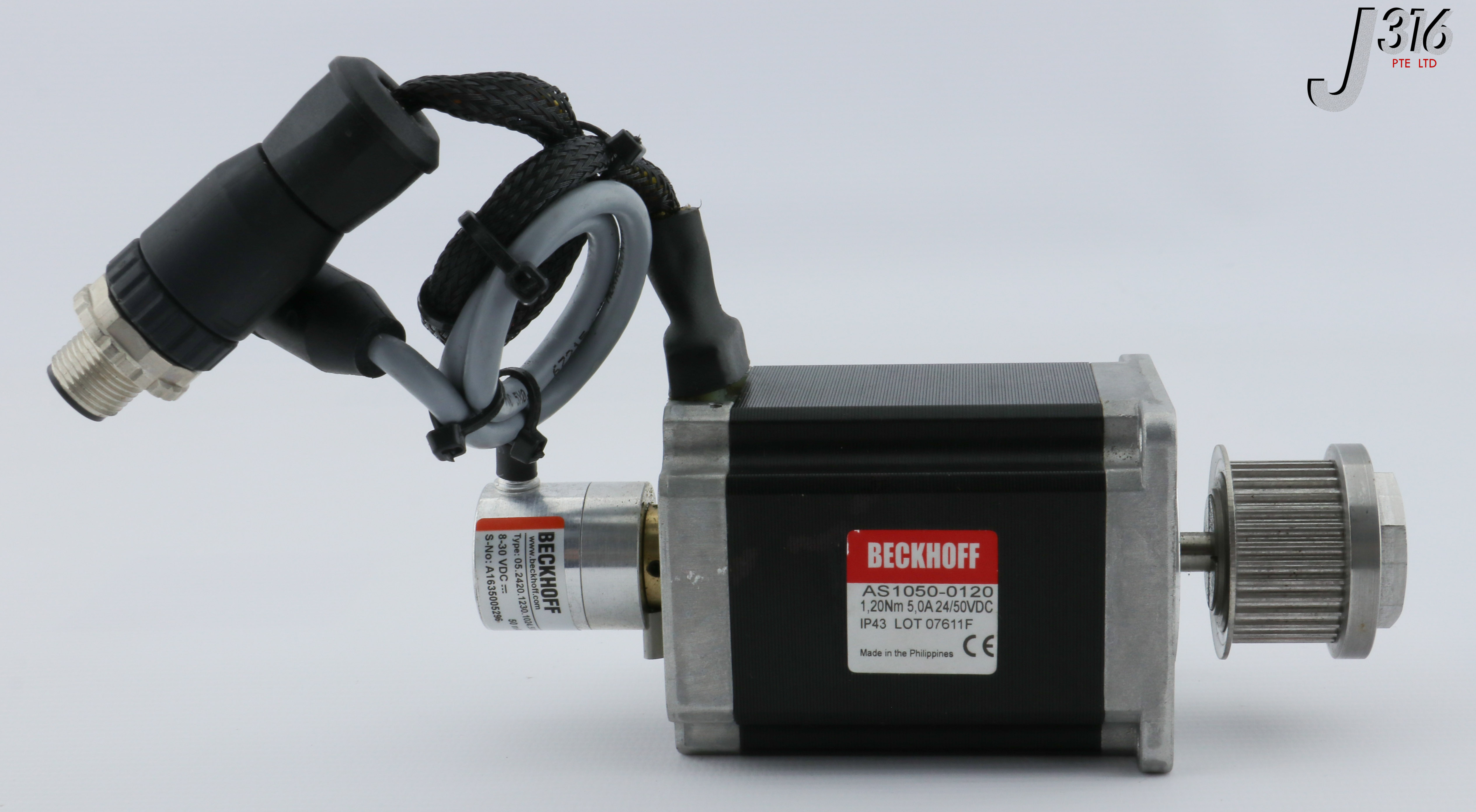 Beckhoff AS1060-0120 Stepper Motor w/ Encoder type 05.2420.1230.1024.5009 