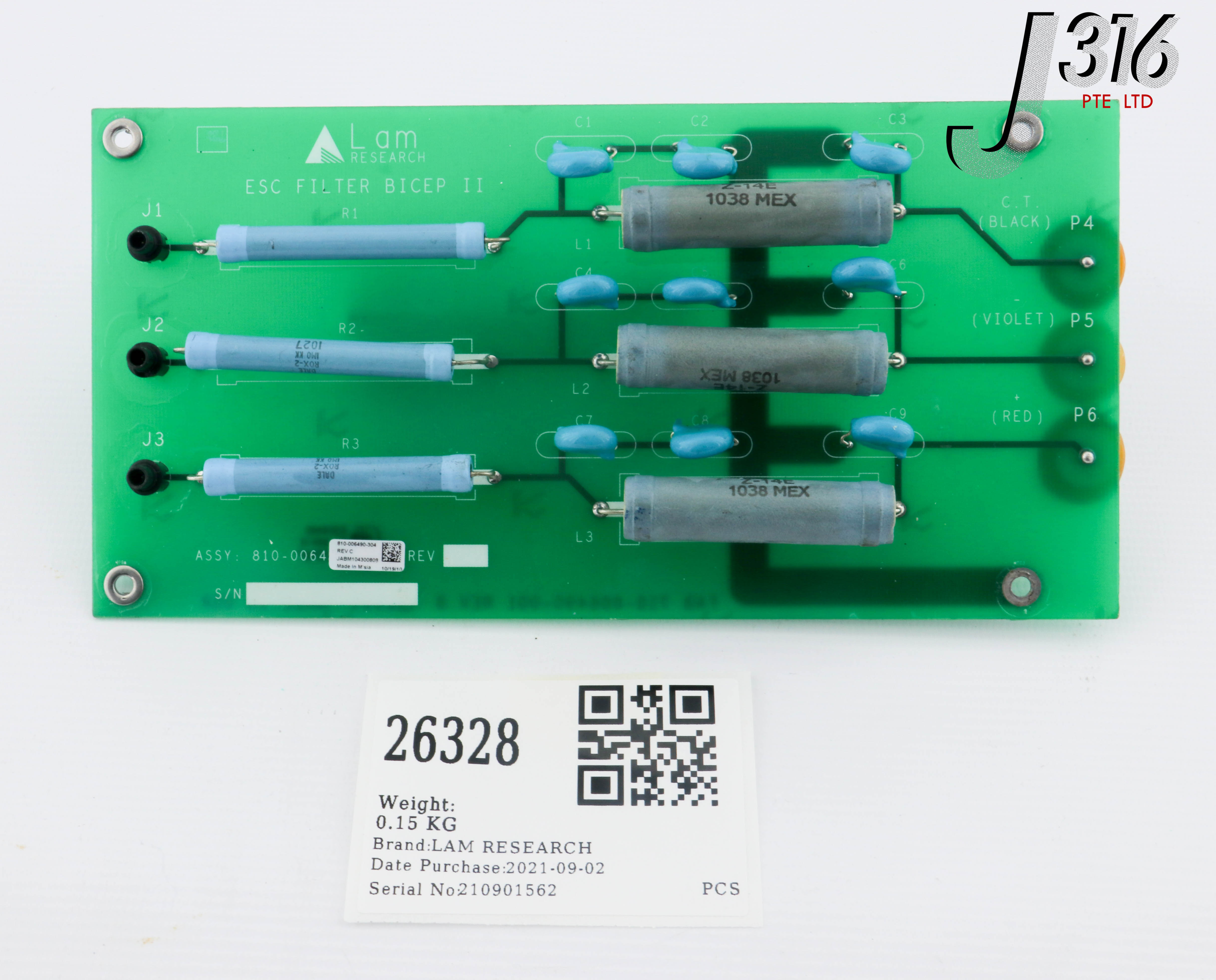 26328 LAM RESEARCH PCB, ESC FILTER BICEP II 810-006490-304