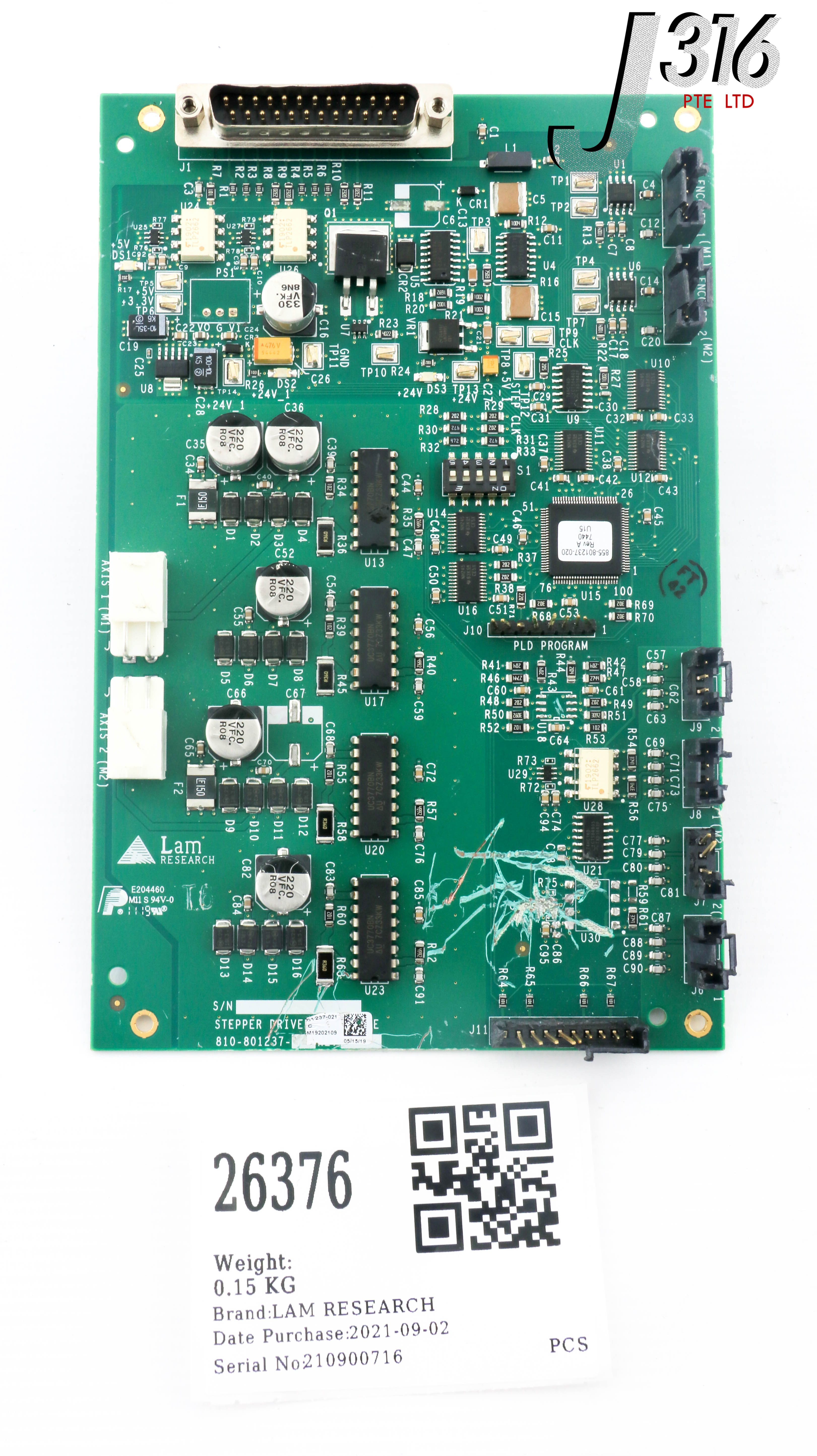 26376 LAM RESEARCH PCB STEPPER DRIVER INTERFACE BOARD (PARTS) 810-801237-021