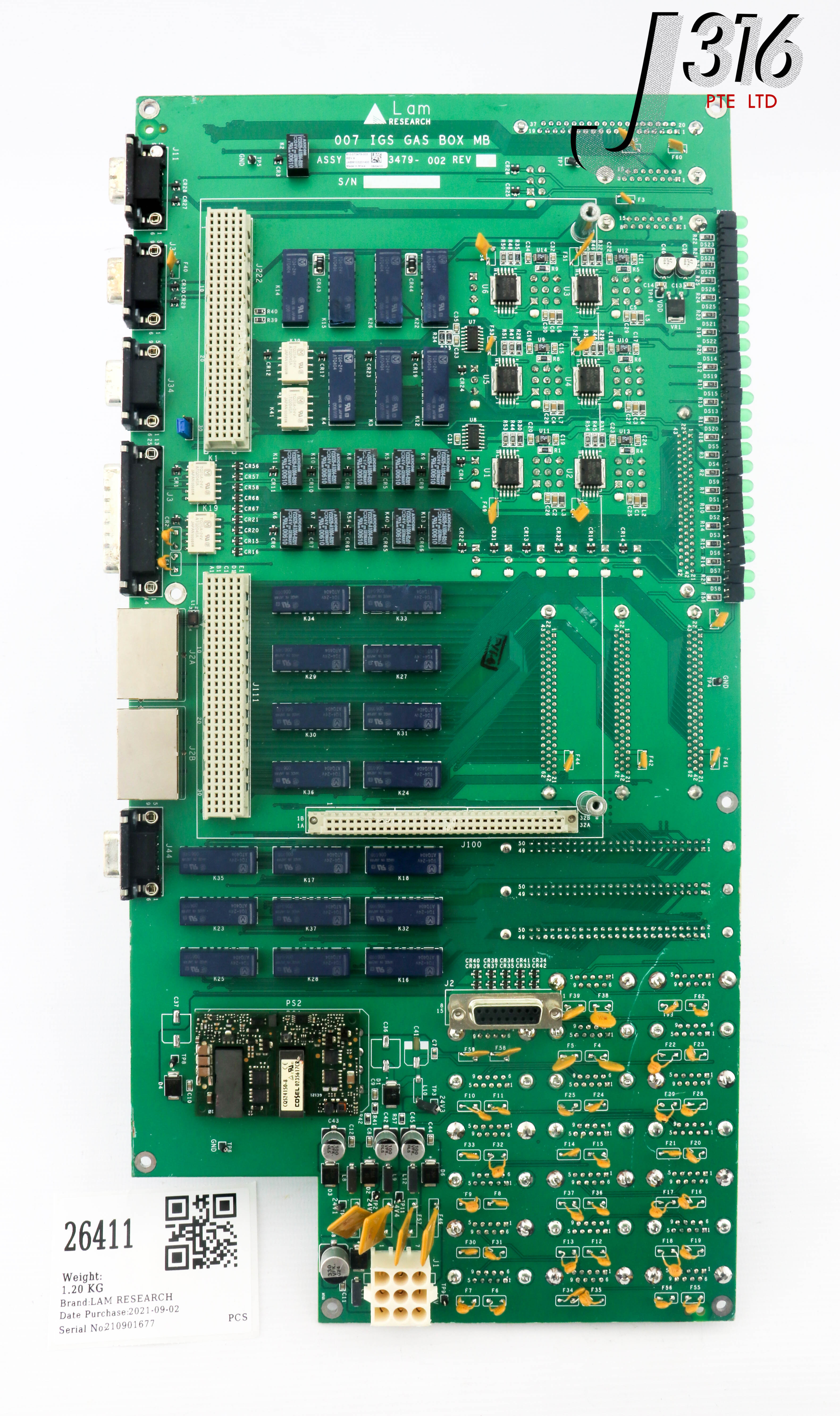 26411 LAM RESEARCH PCB, 007 IGS GAS BOX MB (PARTS) 810-073479-003
