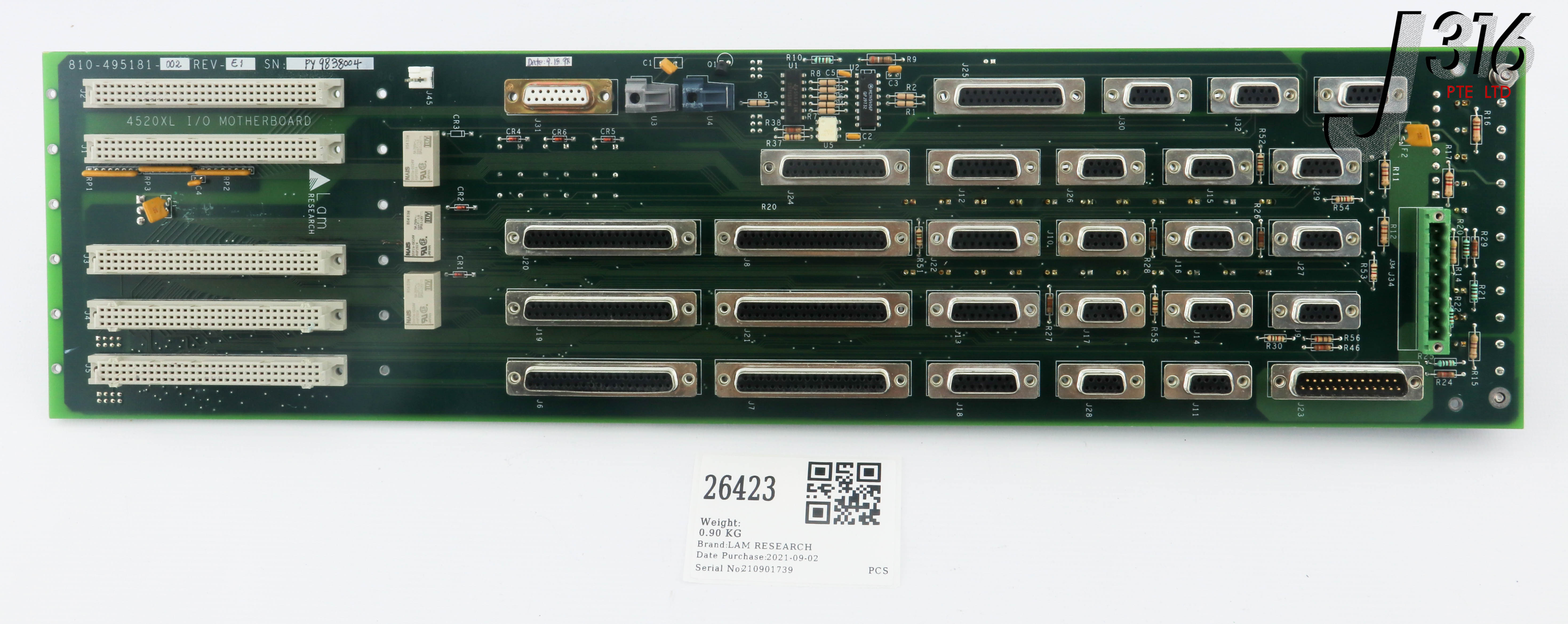 26423 LAM RESEARCH PCB, 4520XL I/O MOTHERBOARD 810-495181-002