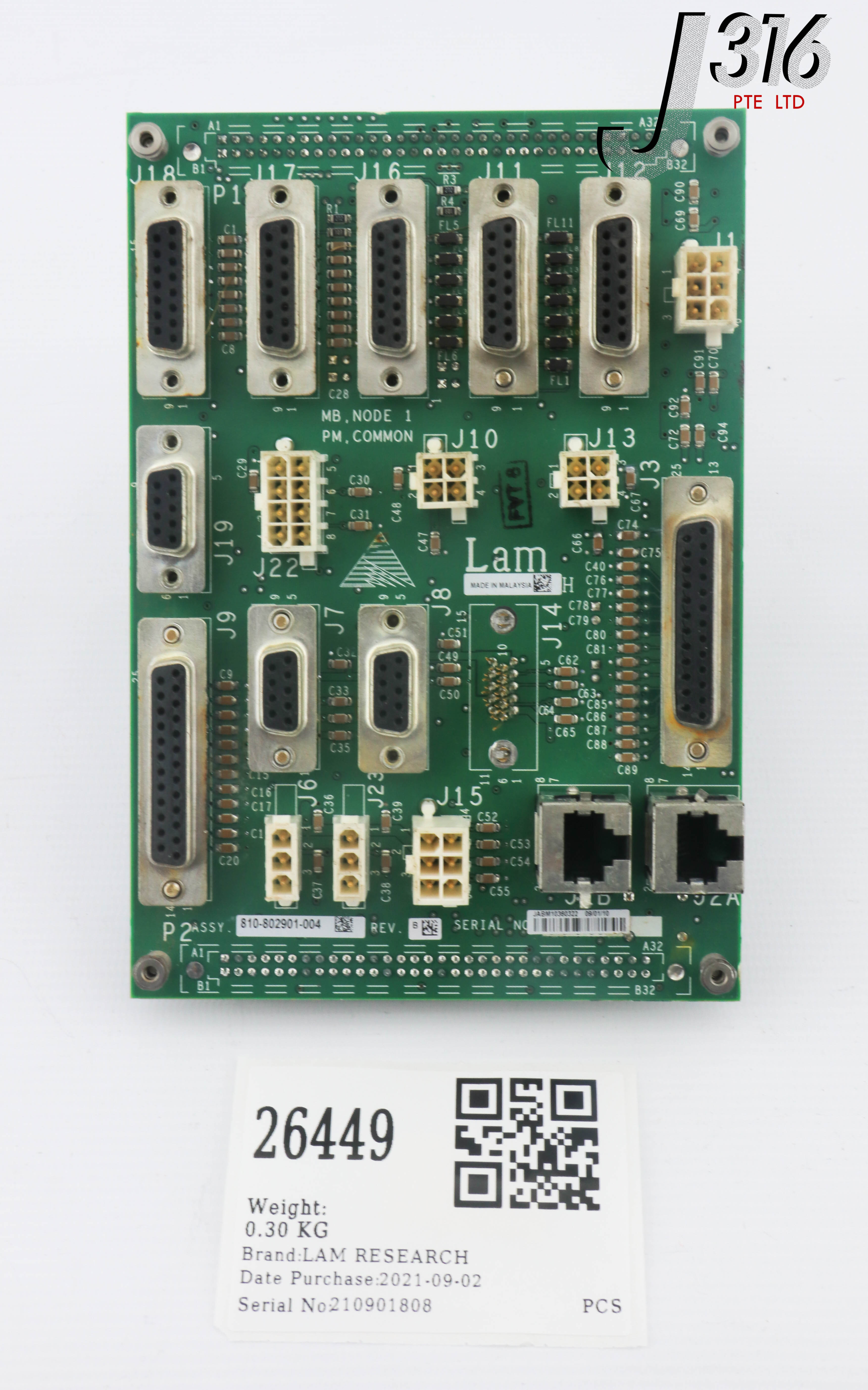 26449 LAM RESEARCH PCB, MB NODE 1 PM COMMON (PARTS) 810-802901-004