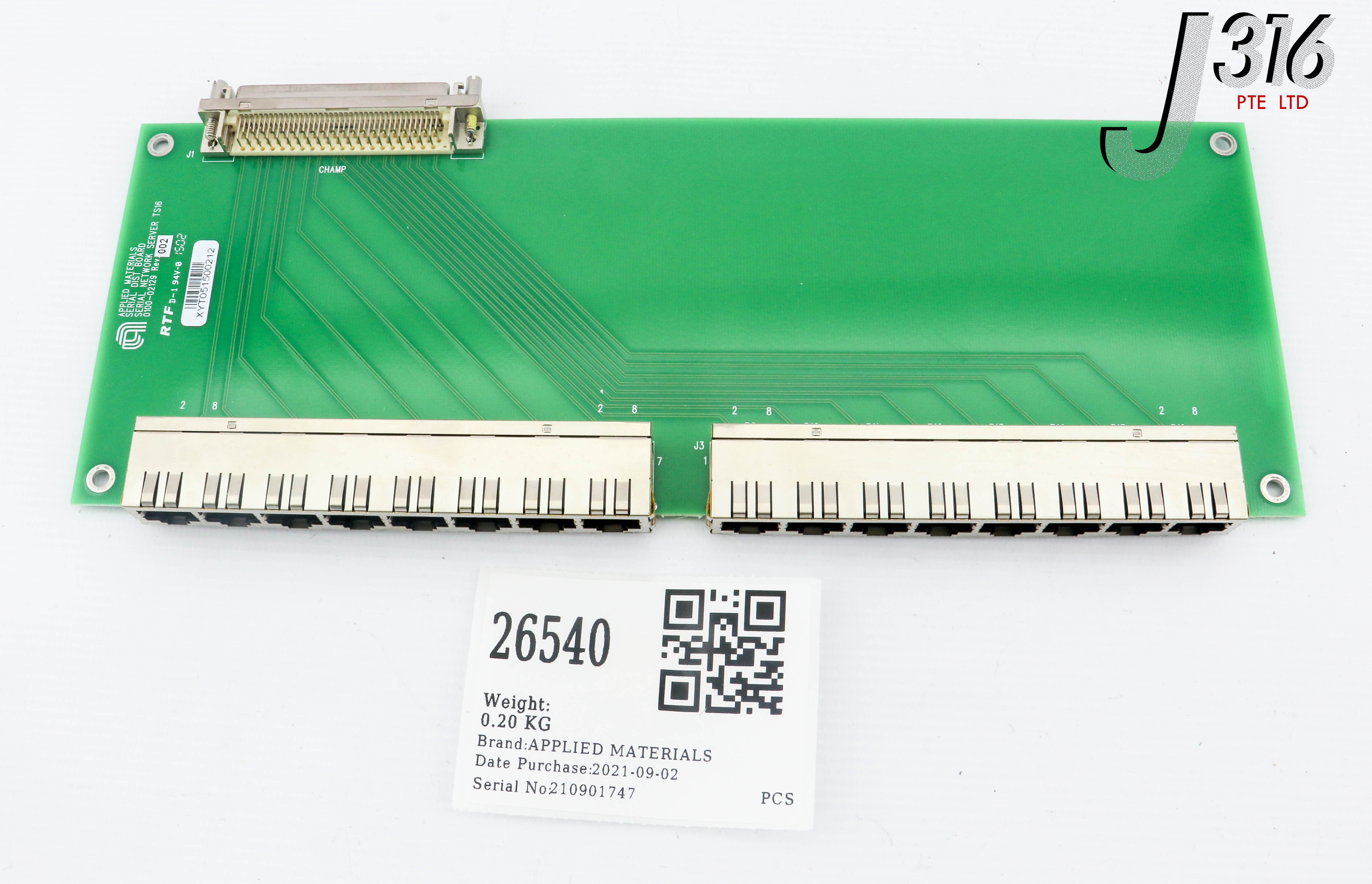 26540 APPLIED MATERIALS PCB ASSY, SERIAL DIST BOARD, SERIAL NETWORK SERVER TS16 0100-02129