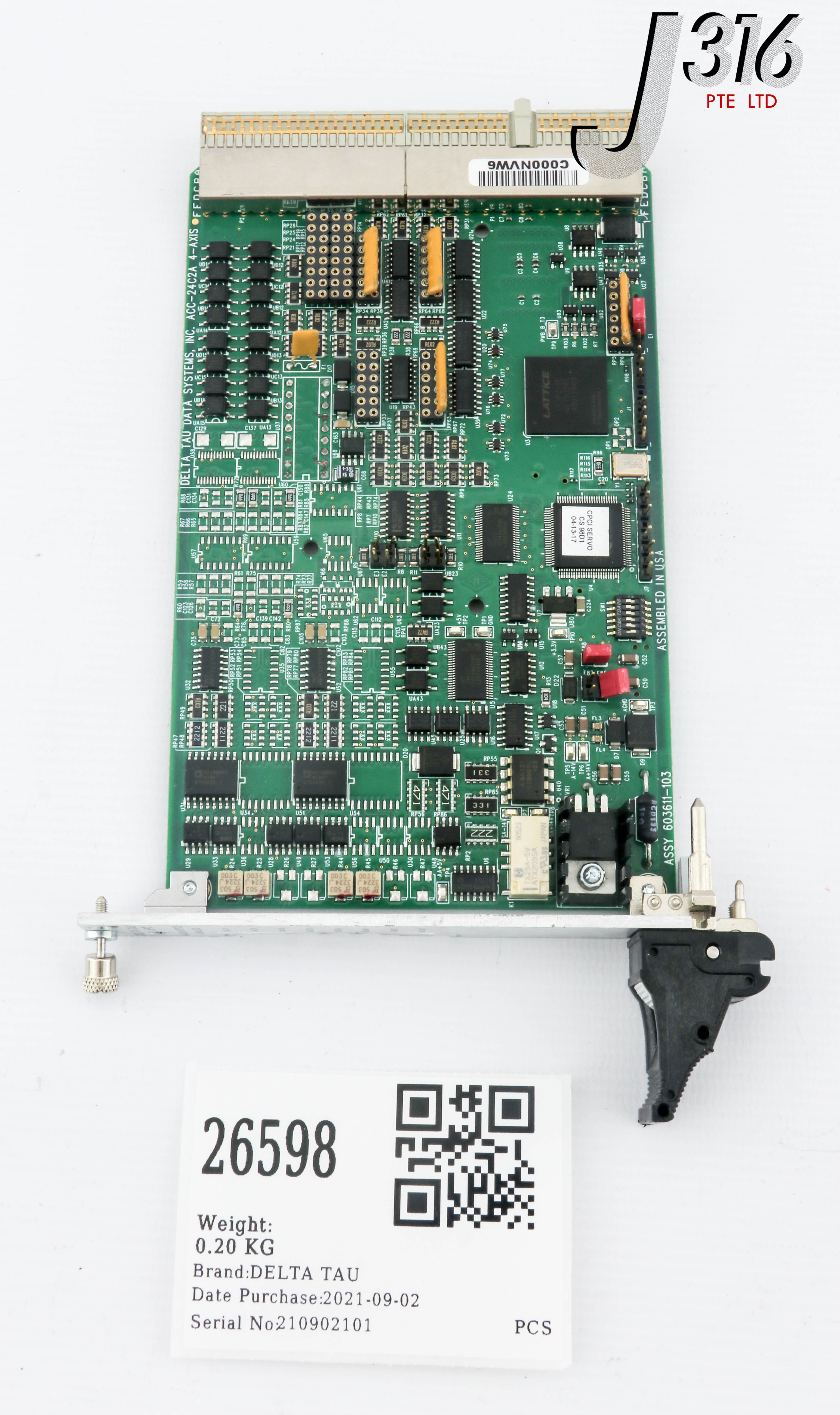 26598 DELTA TAU PCB, 4-AXIS INTFCE ANALOG, ACC-24C2A 603611-103