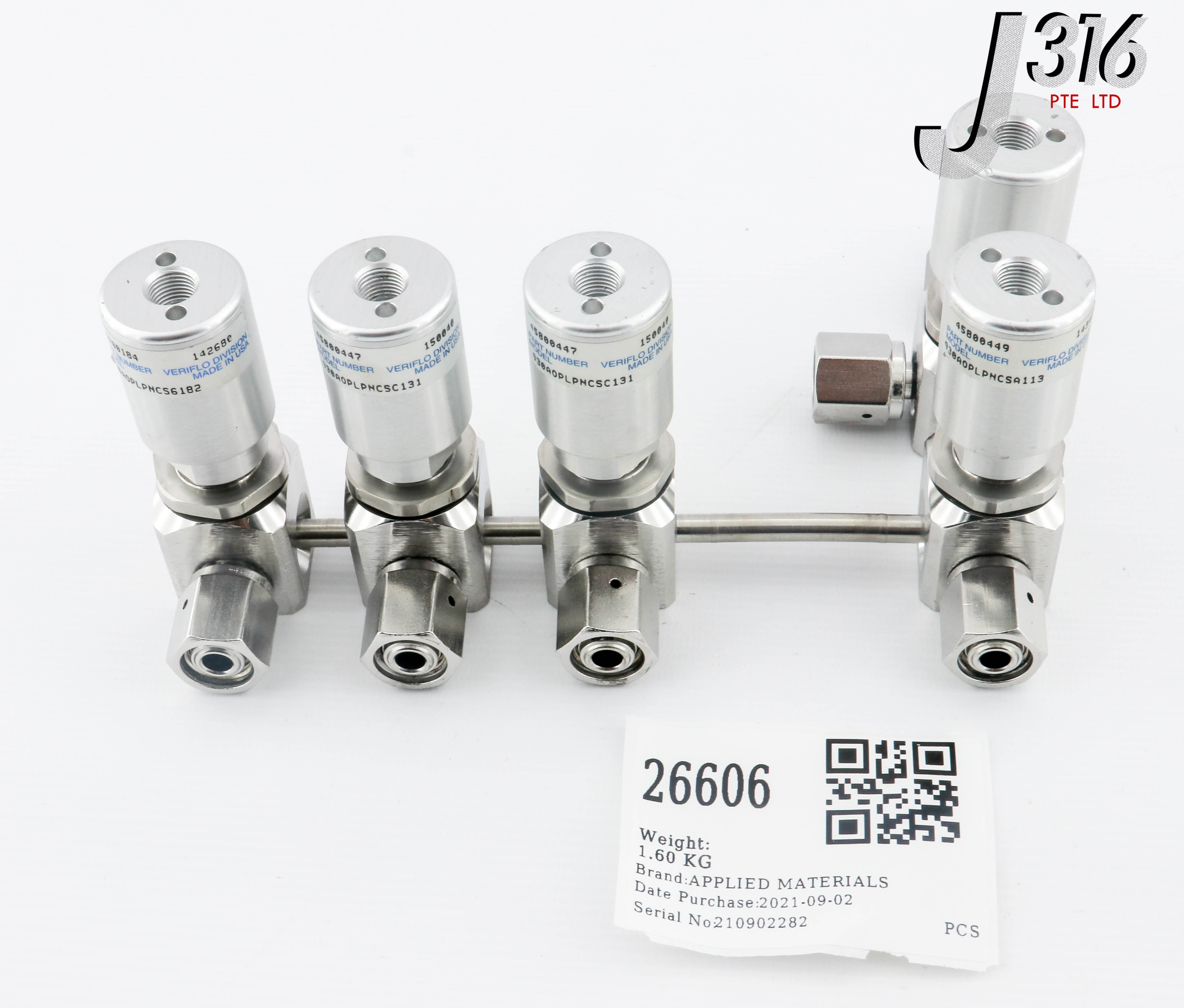 26606 APPLIED MATERIALS MANIFOLD VALVE ASSY, 930AOPLPNCS6182, 930AOPLPNCSA113, 3X 930AOPLPNCSC131 0050-70763