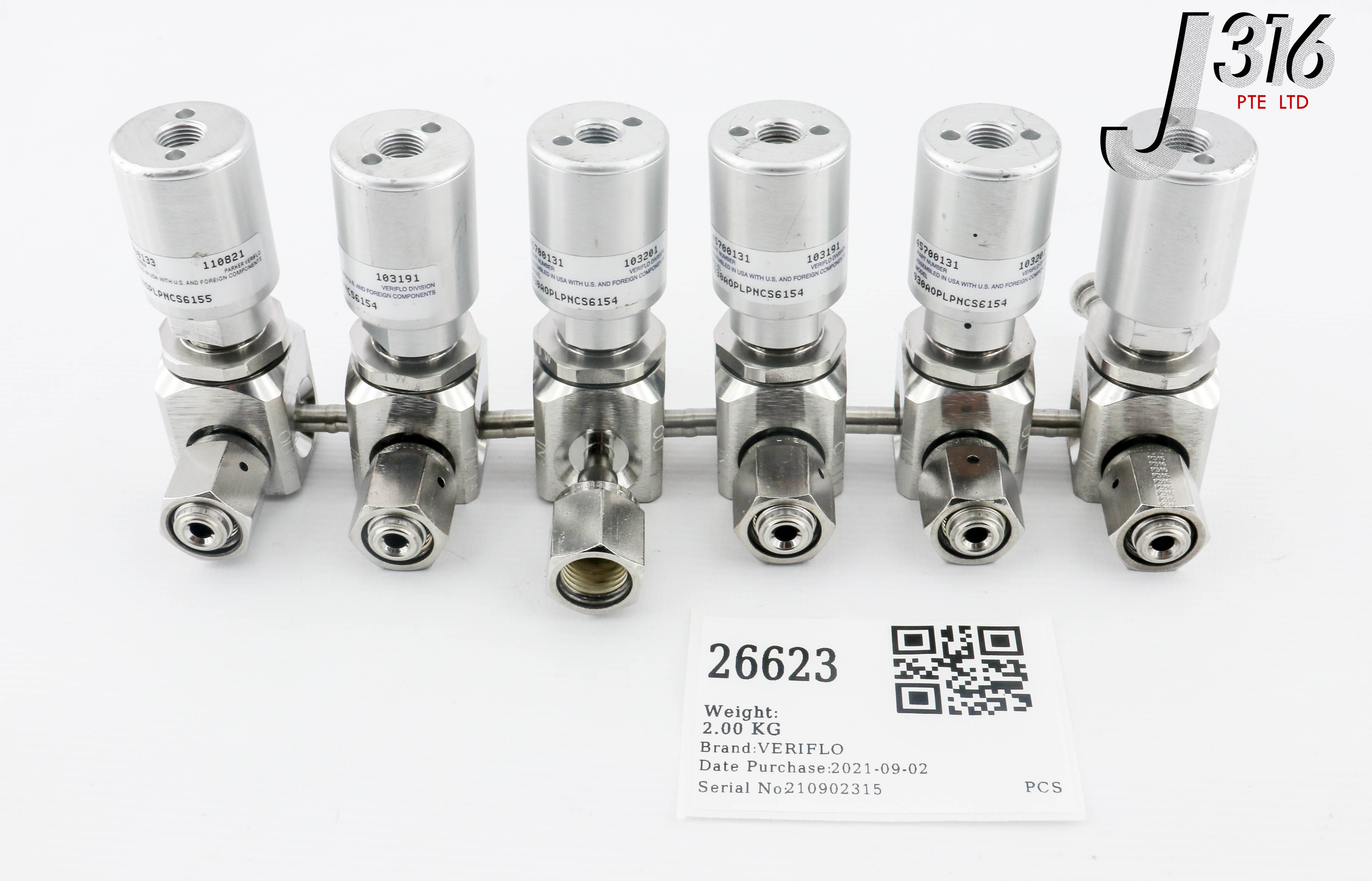 26623 VERIFLO 7-WAY MANIFOLD VALVE ASSY, 5X 45700131 930AOPLPNCS6154
