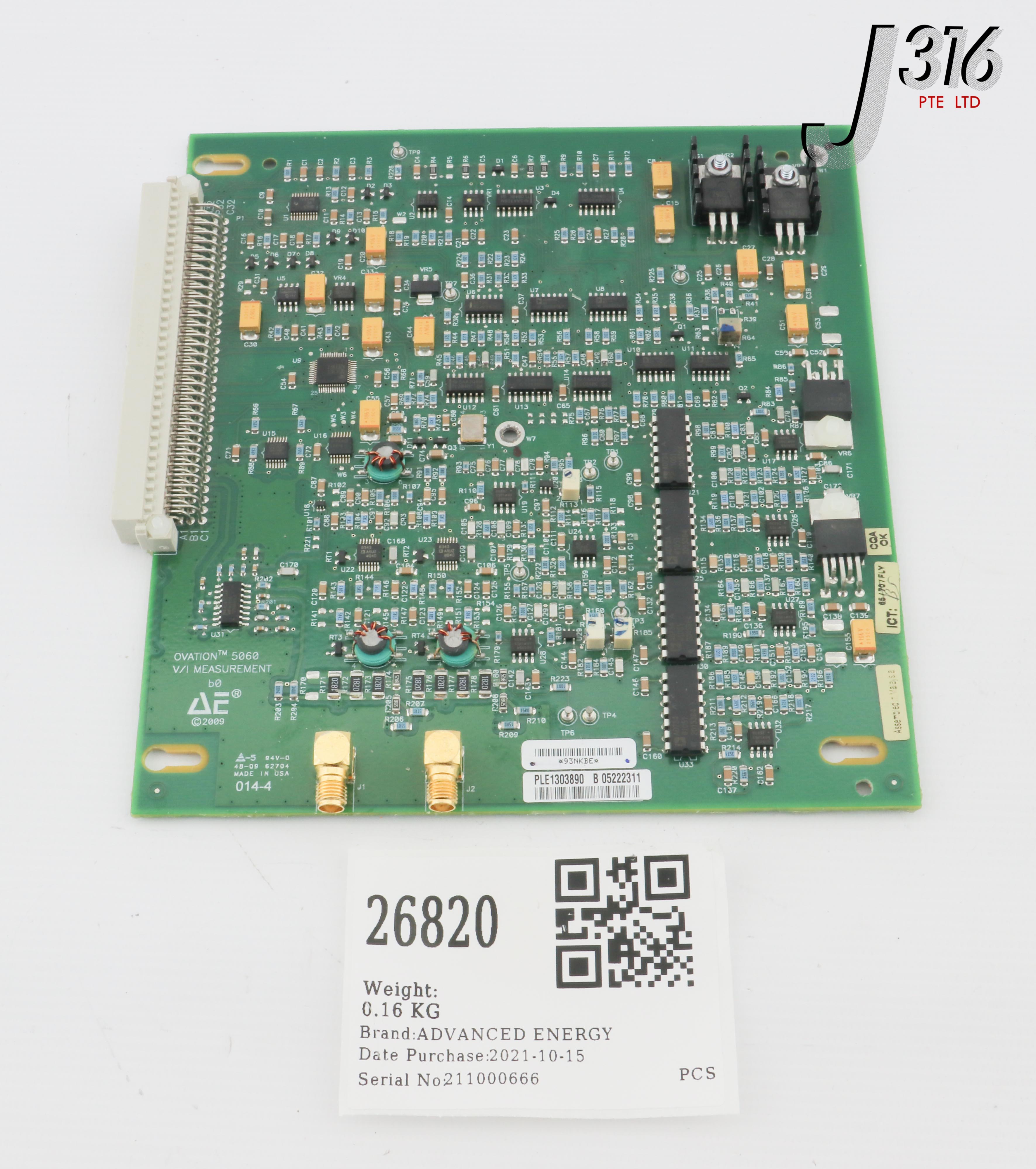 26820 ADVANCED ENERGY PCB, OVATION 5060 V/I MEASUREMENT BOARD 2300842-A